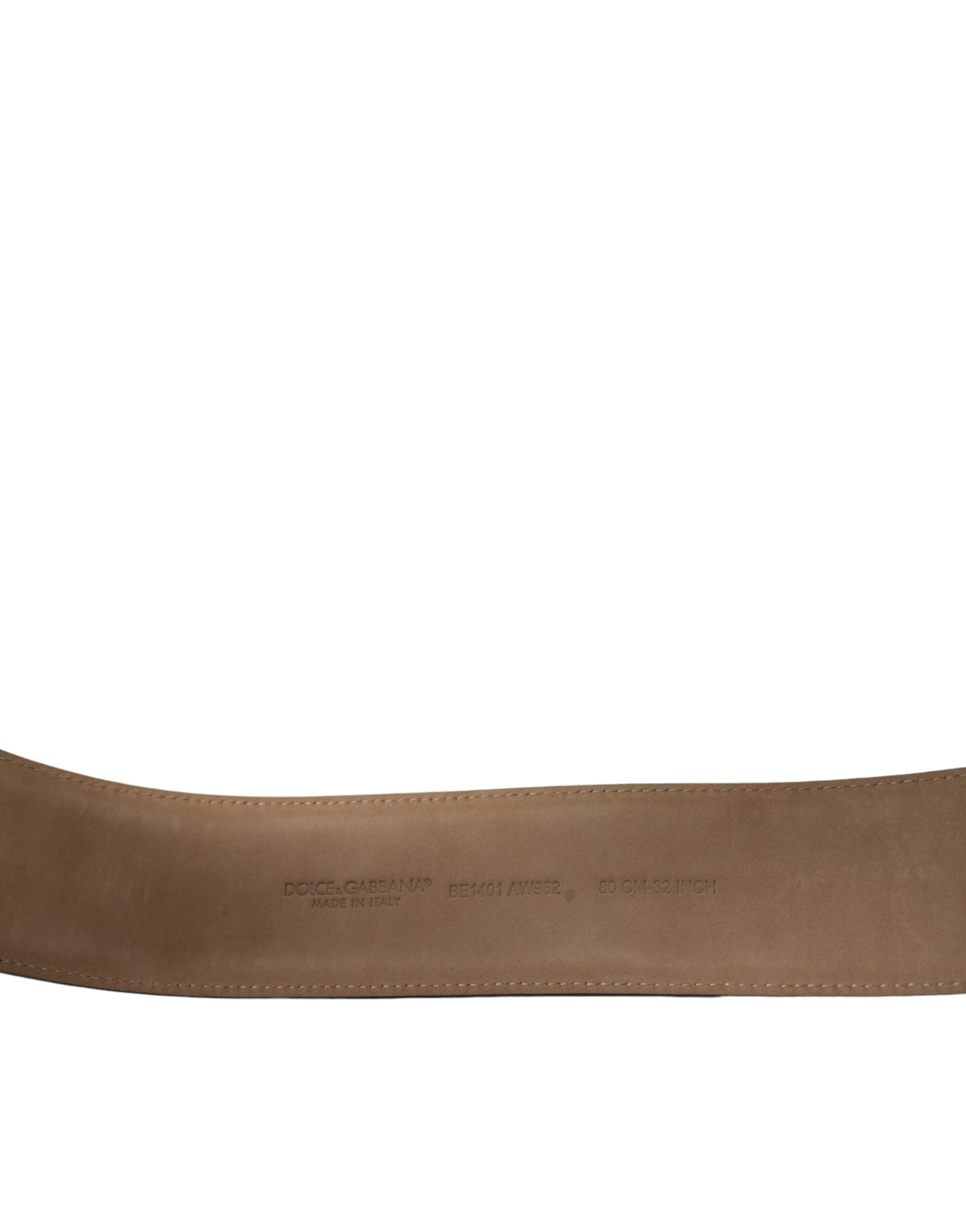 Dolce & Gabbana Klassischer schwarzer Ledergürtel mit ovaler Metallschnalle