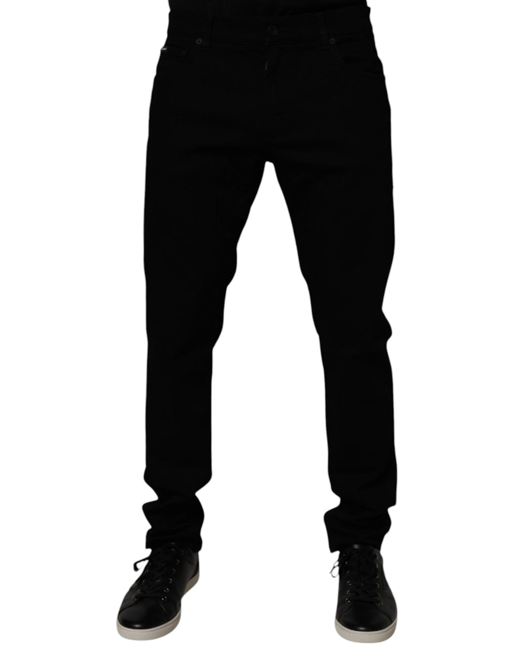 Dolce & Gabbana Schwarze Baumwoll-Stretch-Skinny-Denim-Jeans für Männer