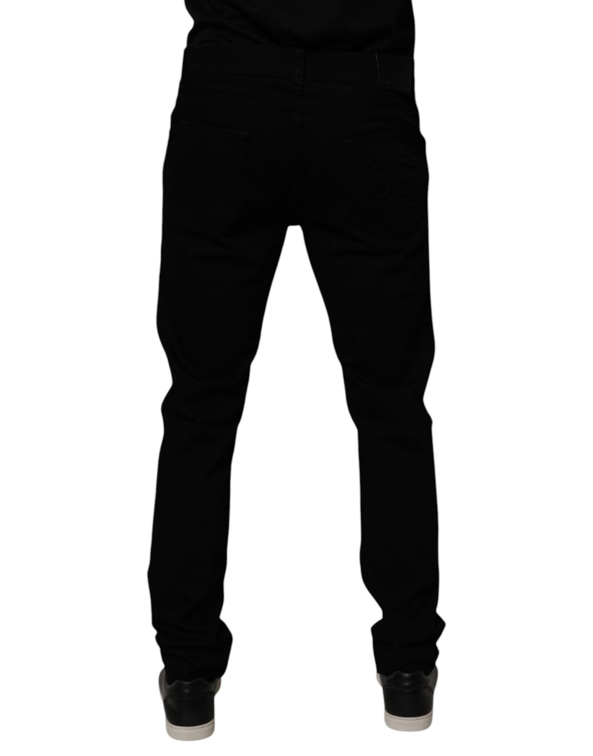 Dolce & Gabbana Schwarze Baumwoll-Stretch-Skinny-Denim-Jeans für Männer