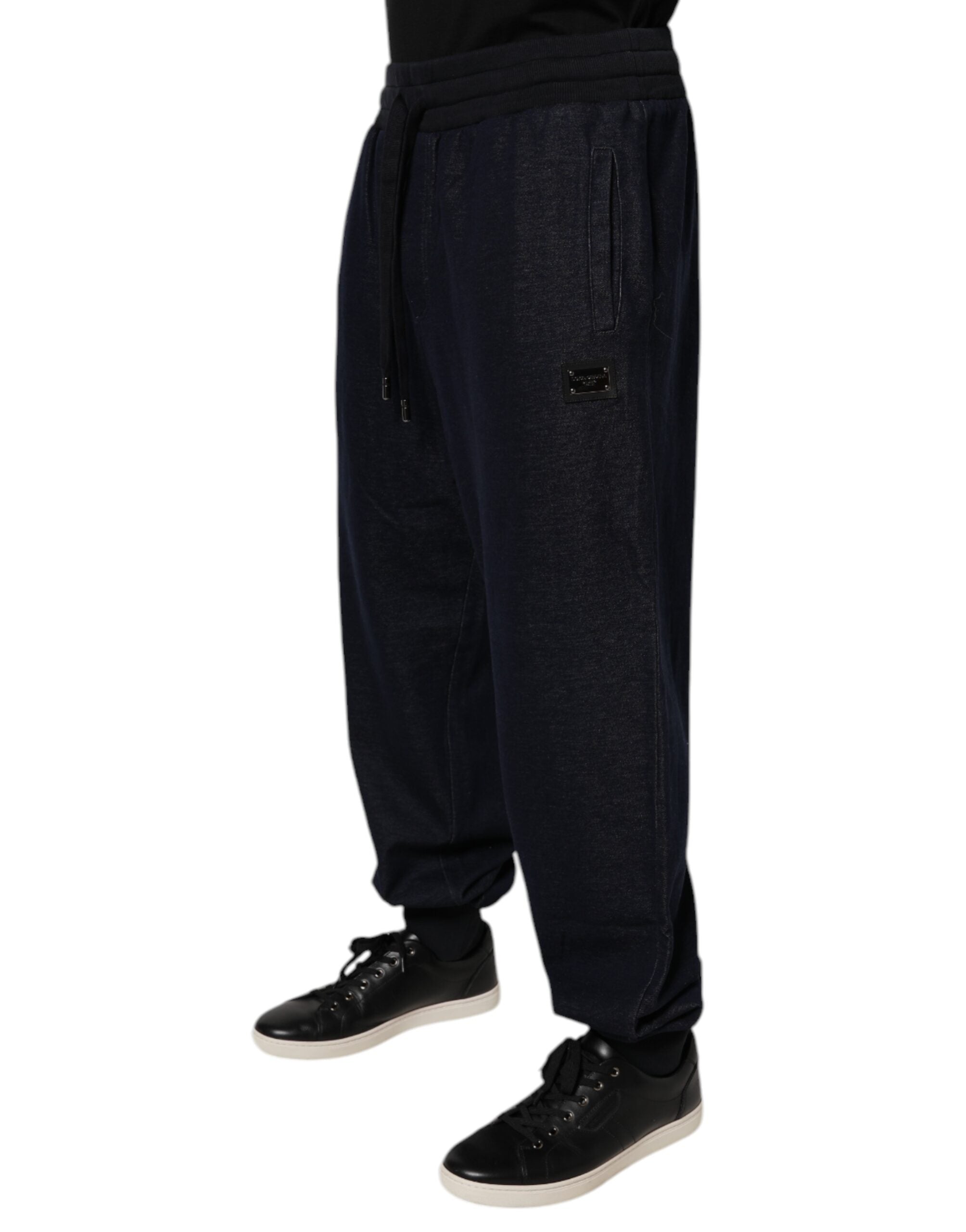 Dolce & Gabbana Schwarze Baumwollmischung Herren Jogger-Hose