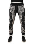 Dolce & Gabbana Black Cotton Bandana Jogger Sweatpants Pants