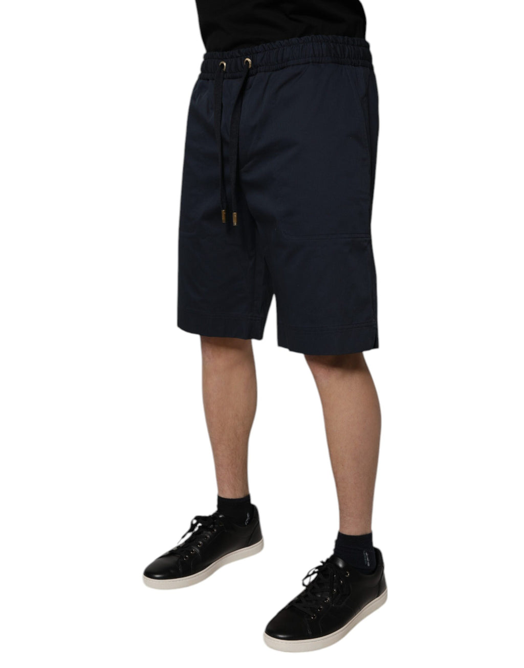Dolce & Gabbana Marineblaue Baumwoll-Stretch Herren Bermudashorts