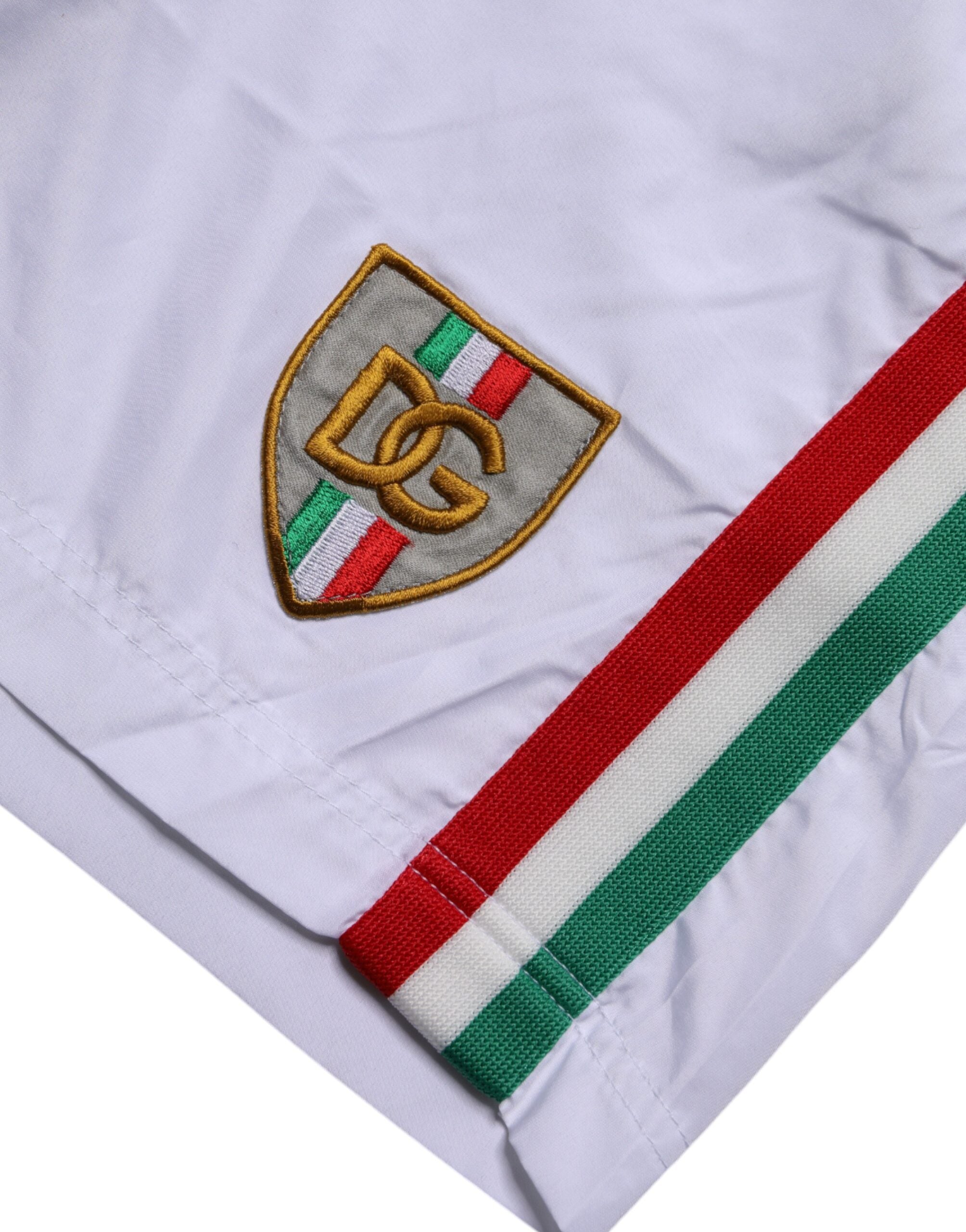 Dolce & Gabbana Weißes Logo Polyester Herren Bademode Bademode