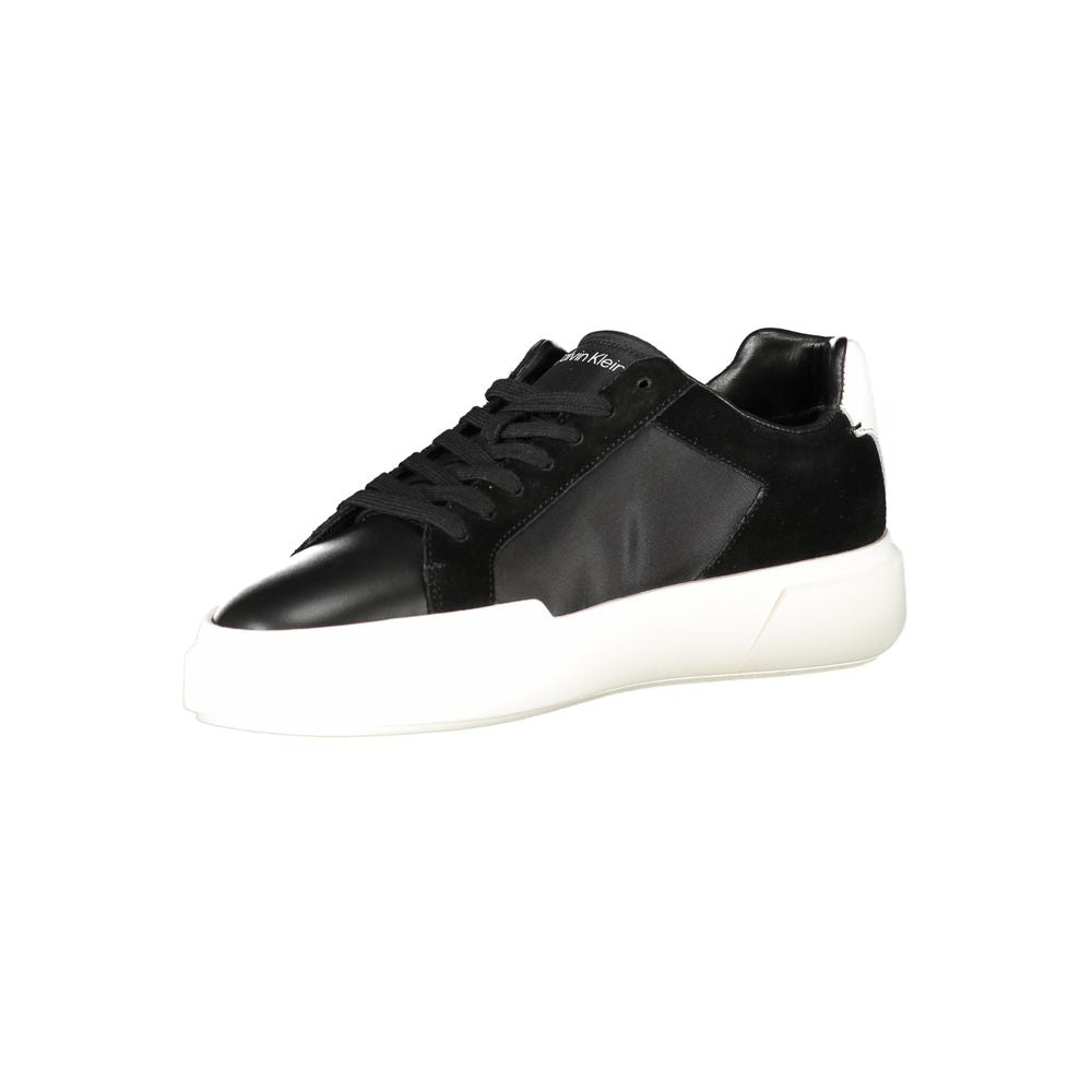 Calvin Klein Schwarzes Leder Herren Sneaker