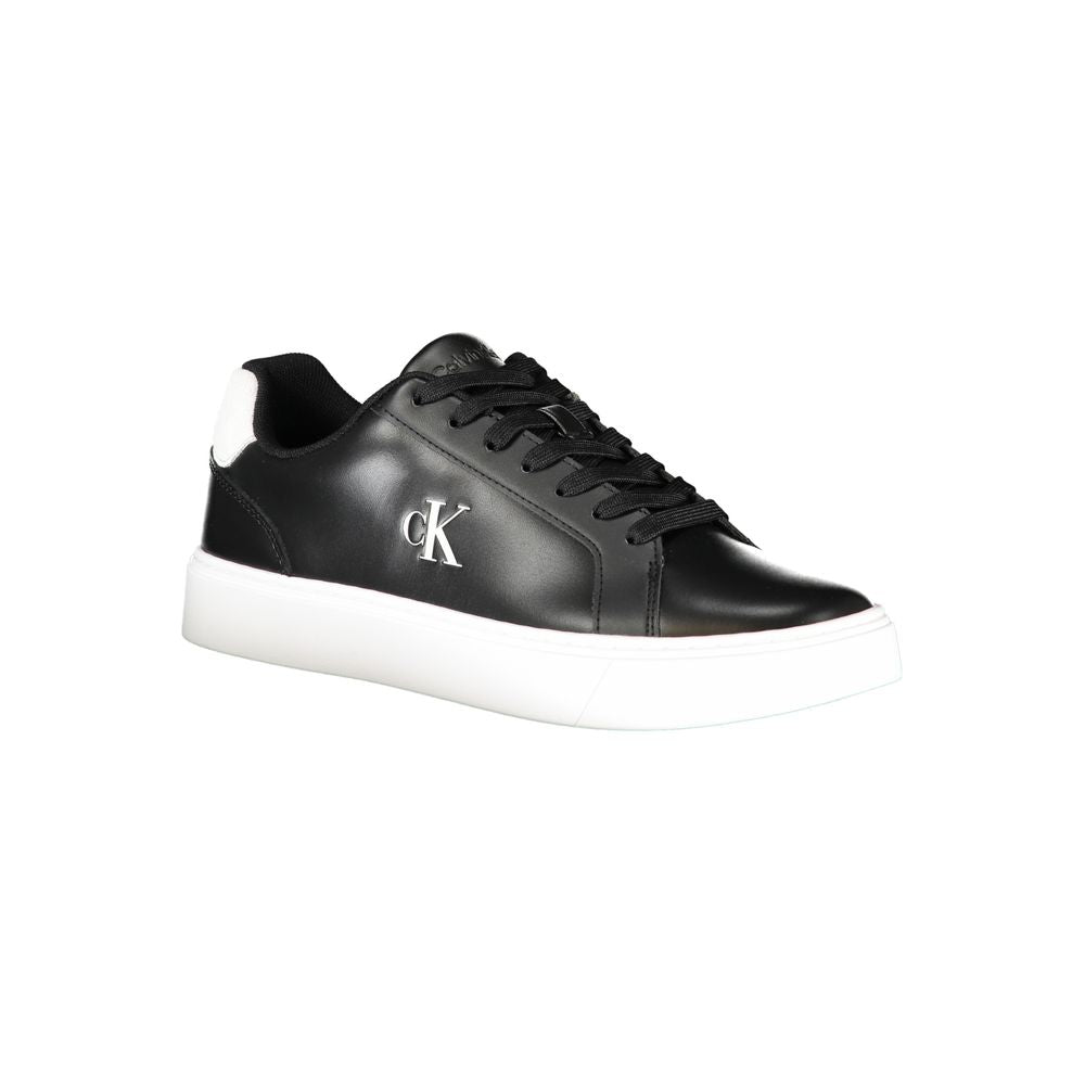 Calvin Klein Schwarzes Leder Herren Sneaker