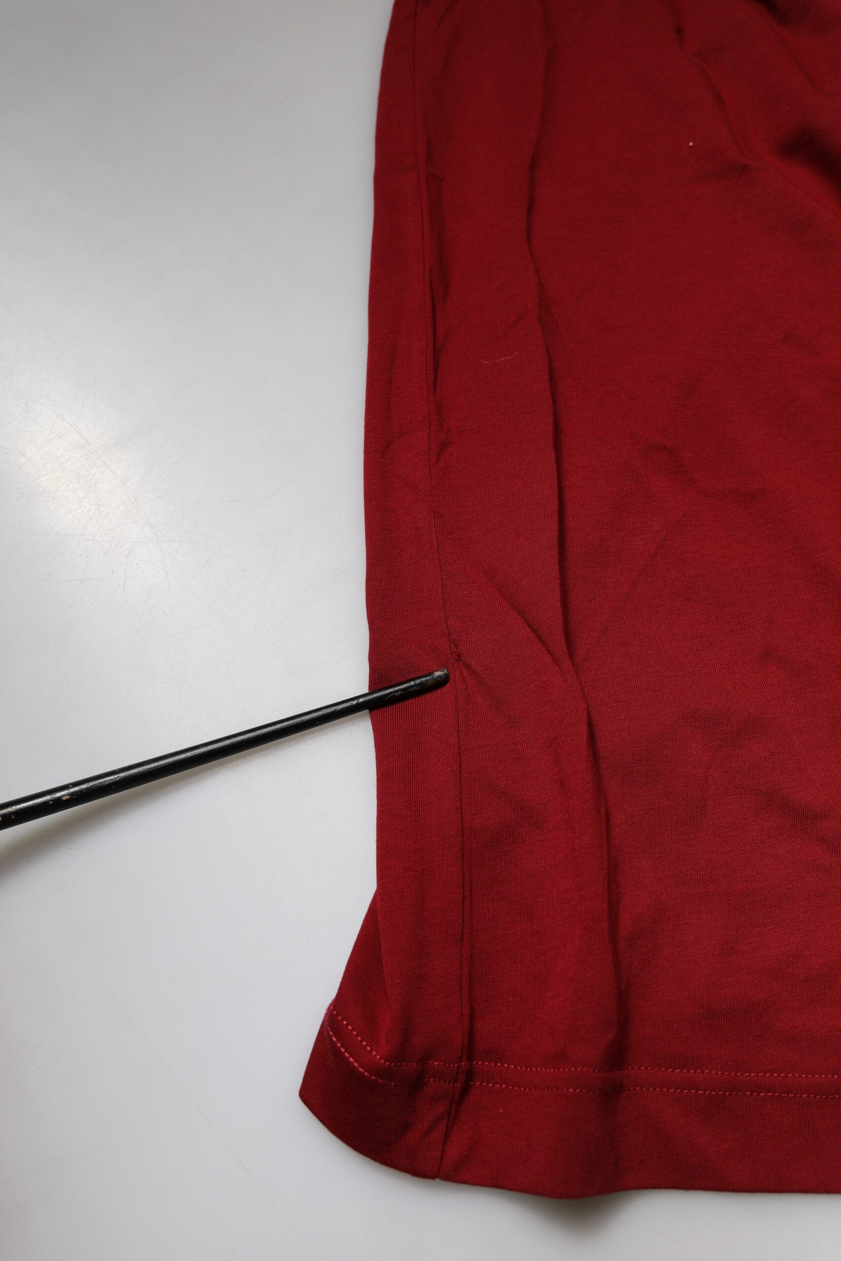 Dolce & Gabbana Kastanienbraunes T-Shirt mit Rundhalsausschnitt und kurzen Ärmeln aus Baumwolle