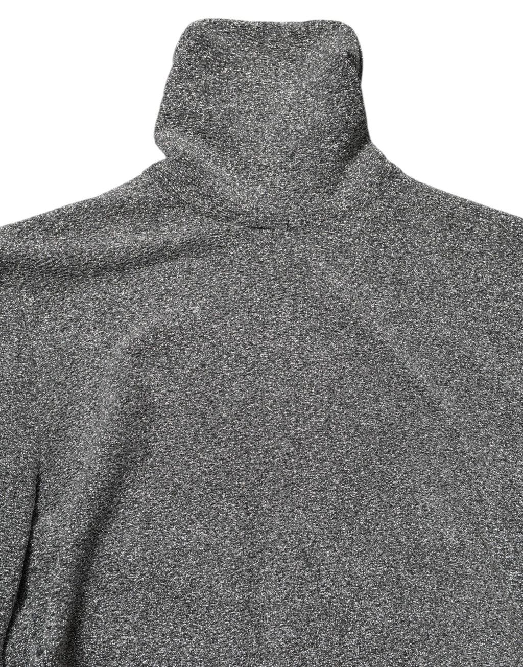 Dolce & Gabbana Graues Nylon Bodycon Etuikleid mit langen Ärmeln