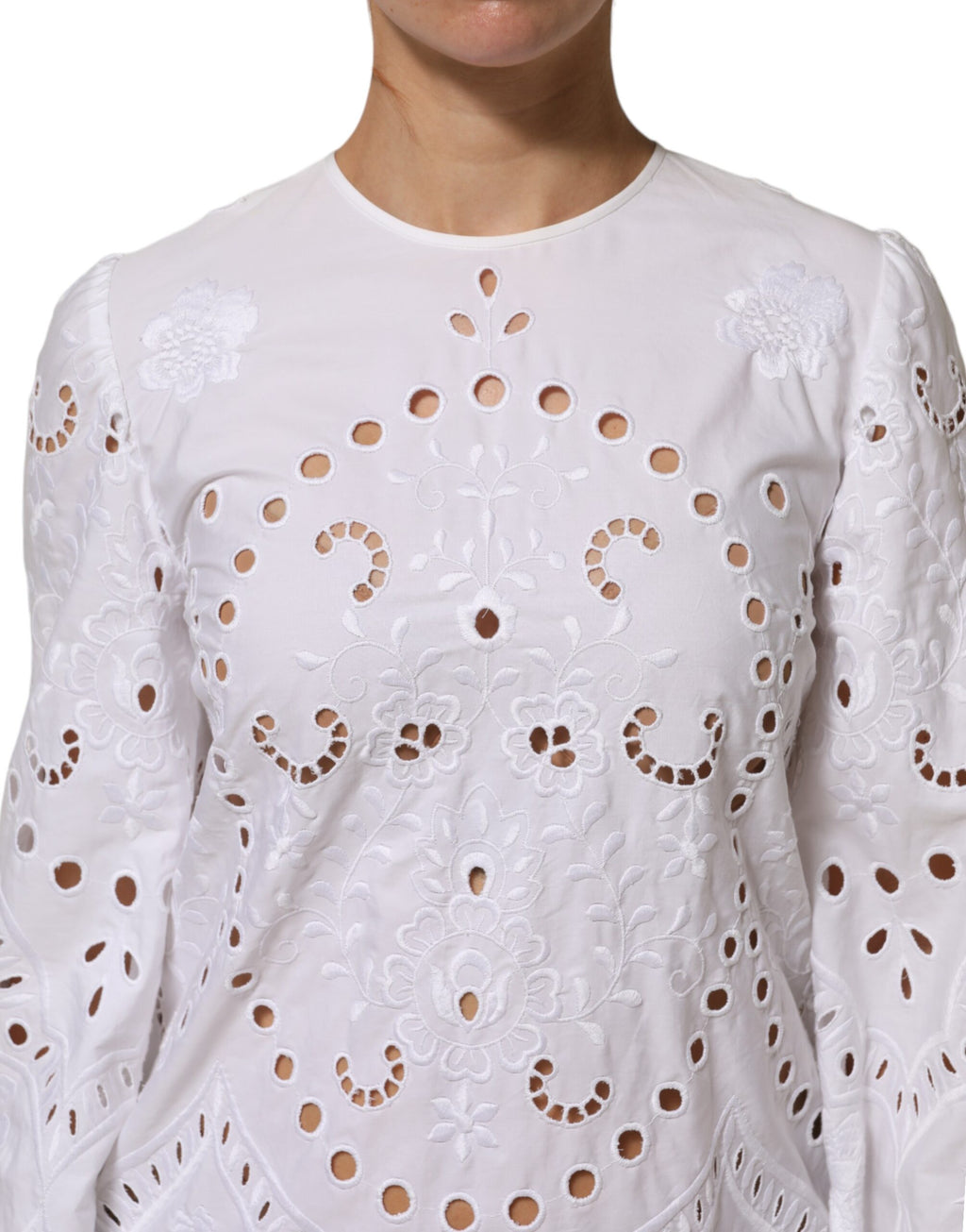 Dolce & Gabbana Weißes ausgeschnittenes Etuikleid in A-Linie Mini-Kleid