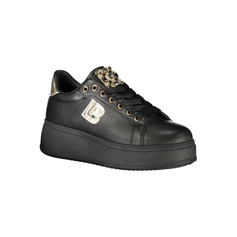Laura Biagiotti Schwarzer Polyester Damen Sneaker
