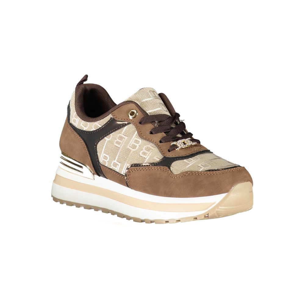 Laura Biagiotti Brauner Polyester Damen Sneaker