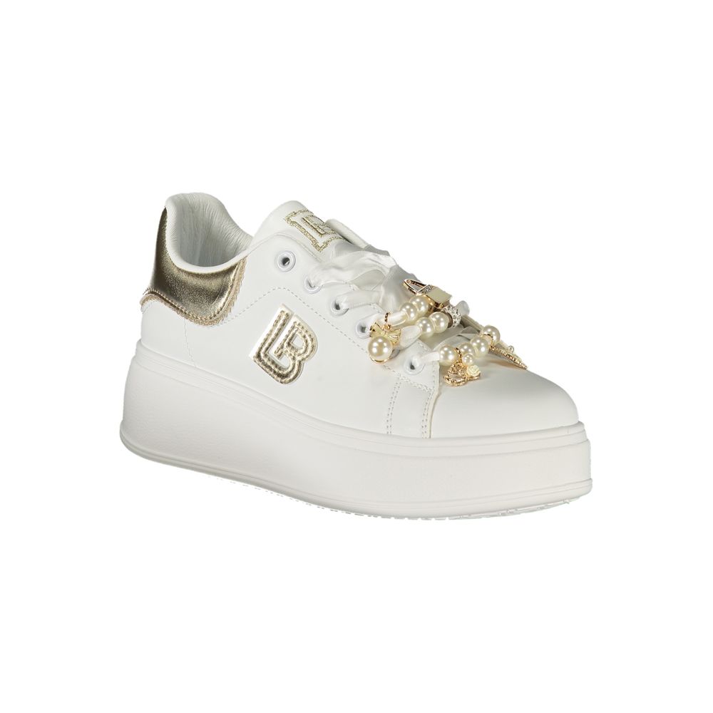 Laura Biagiotti Weißer Polyester Damen Sneaker