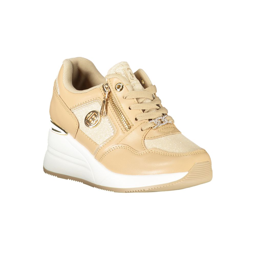 Laura Biagiotti Beige Polyester Damen Sneaker
