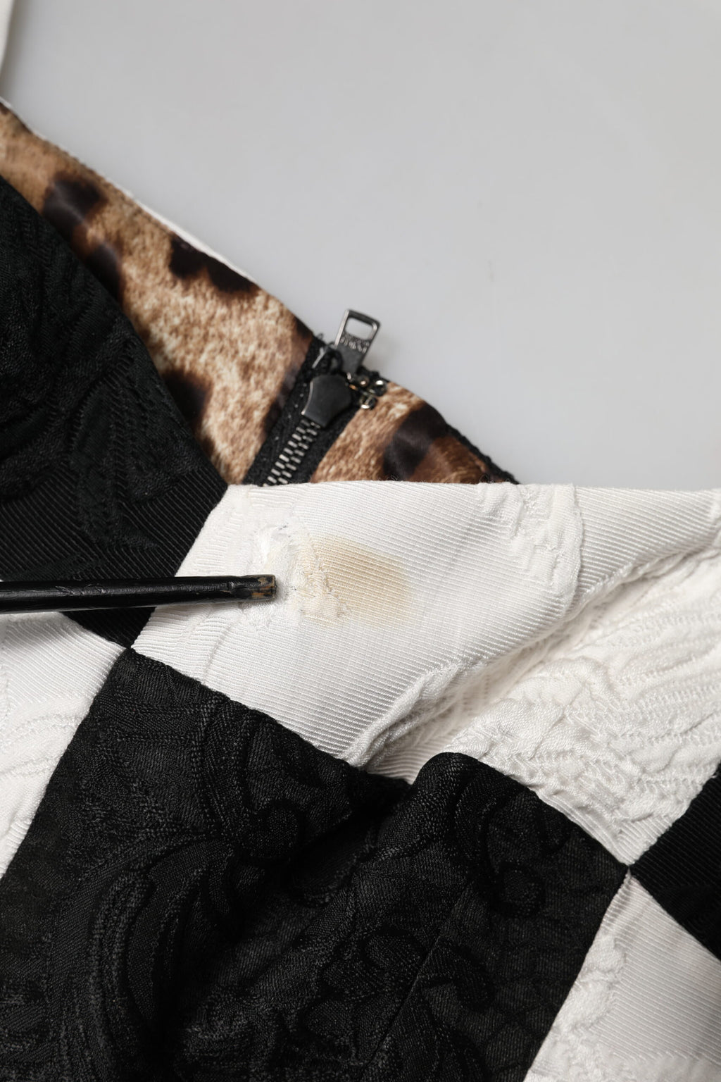 Dolce & Gabbana Schwarz-Weißes Cropped Bustier Korsett-BH-Top