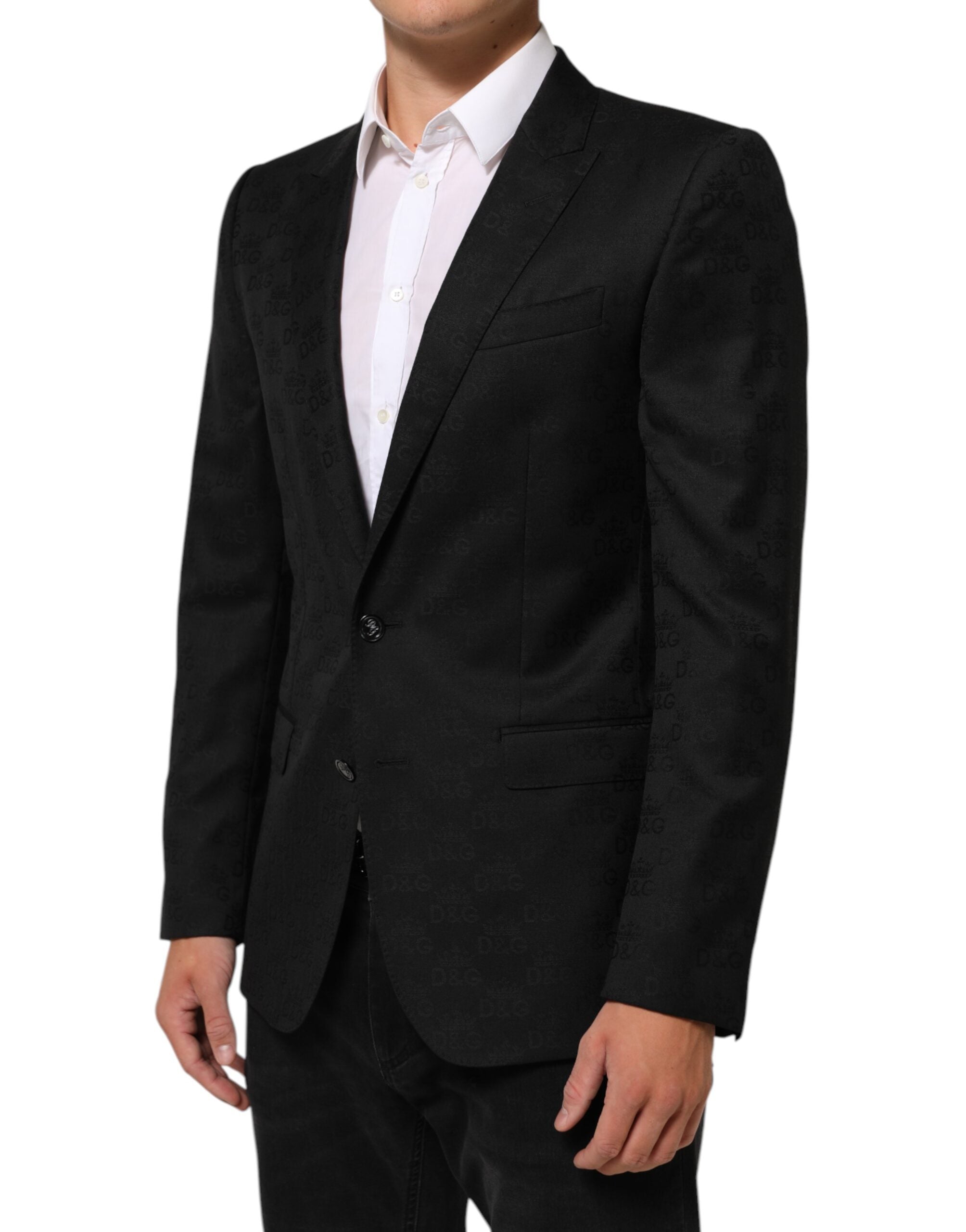 Dolce & Gabbana Schwarz MARTINI 2 Knöpfe Anzug Jacke Blazer