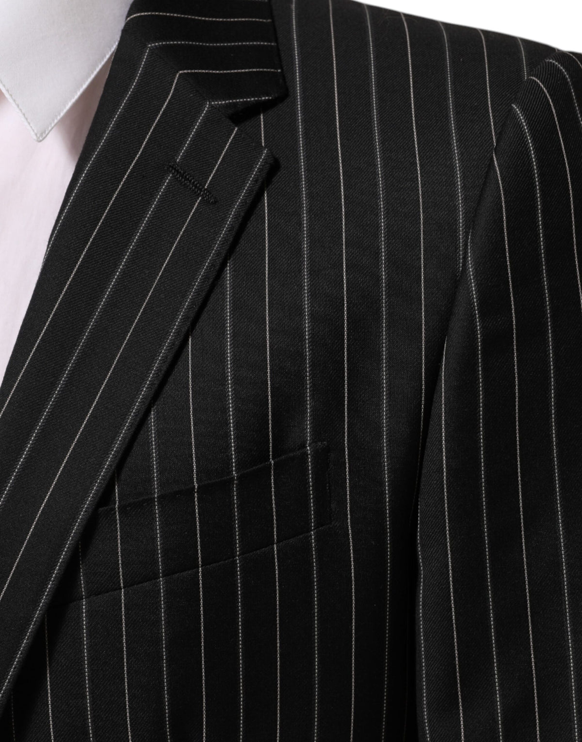 Dolce & Gabbana Zwart Gestreepte MARTINI Blazer met één knoop
