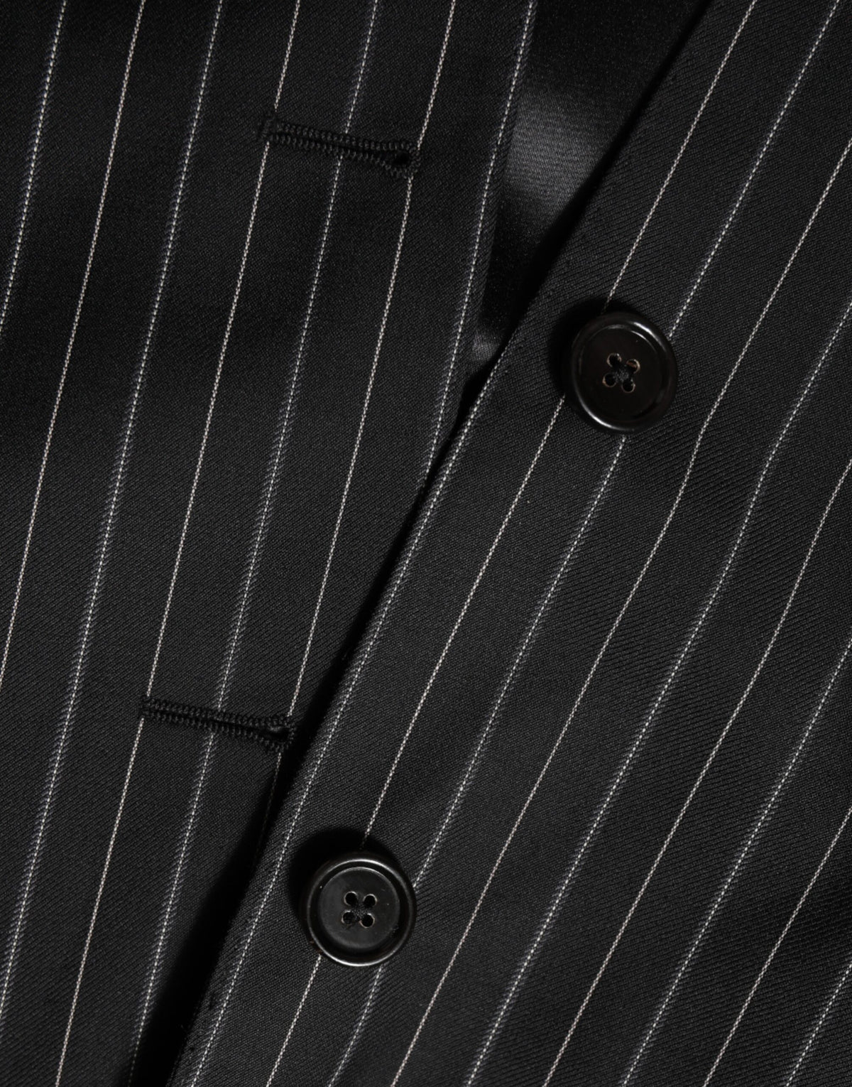 Dolce & Gabbana Zwart Gestreepte MARTINI Blazer met één knoop
