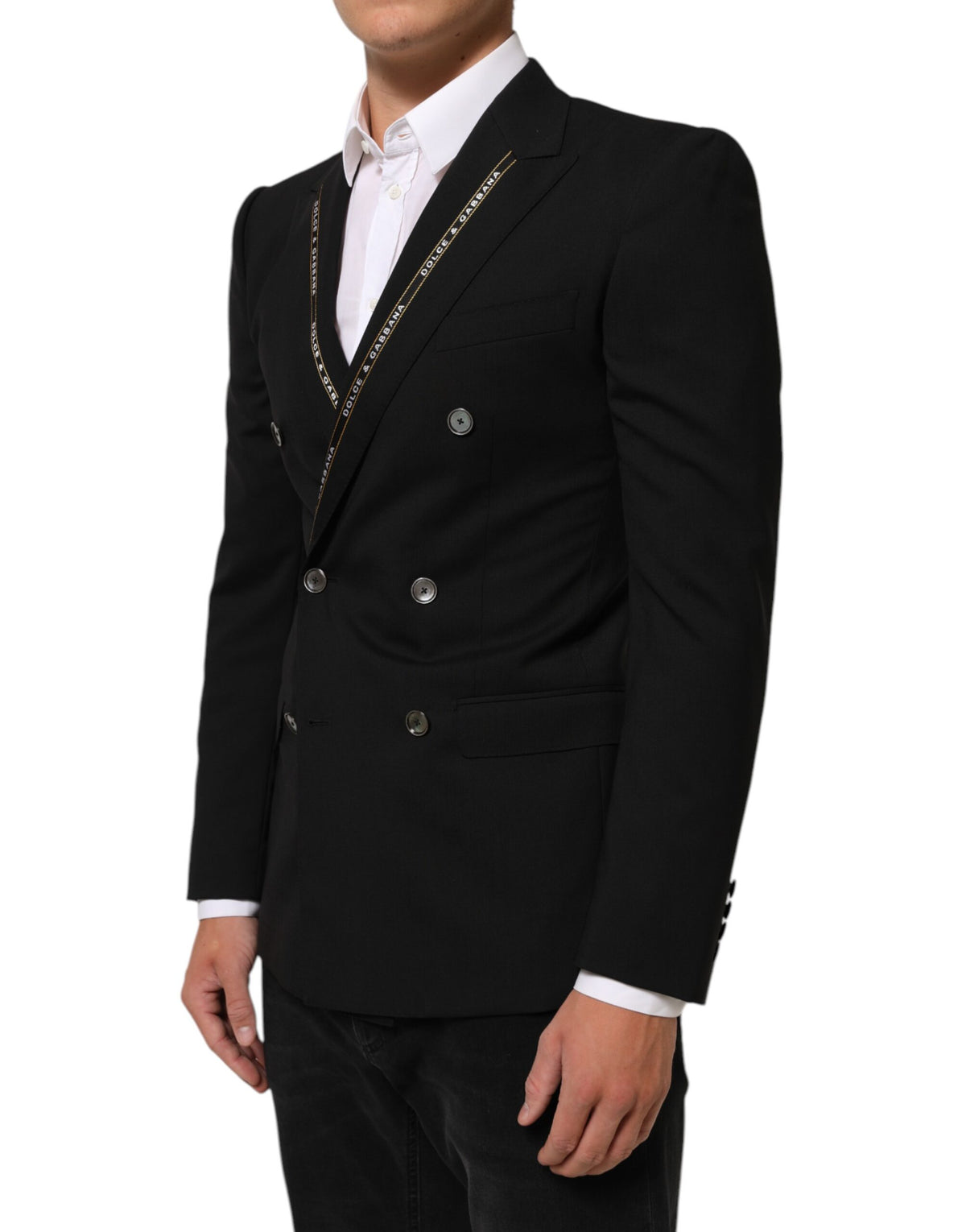 Dolce & Gabbana Zwarte SICILIA Double Breasted Colbert Blazer