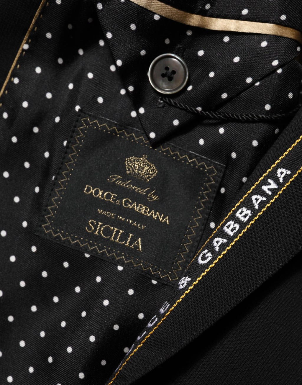 Dolce & Gabbana Zwarte SICILIA Double Breasted Colbert Blazer