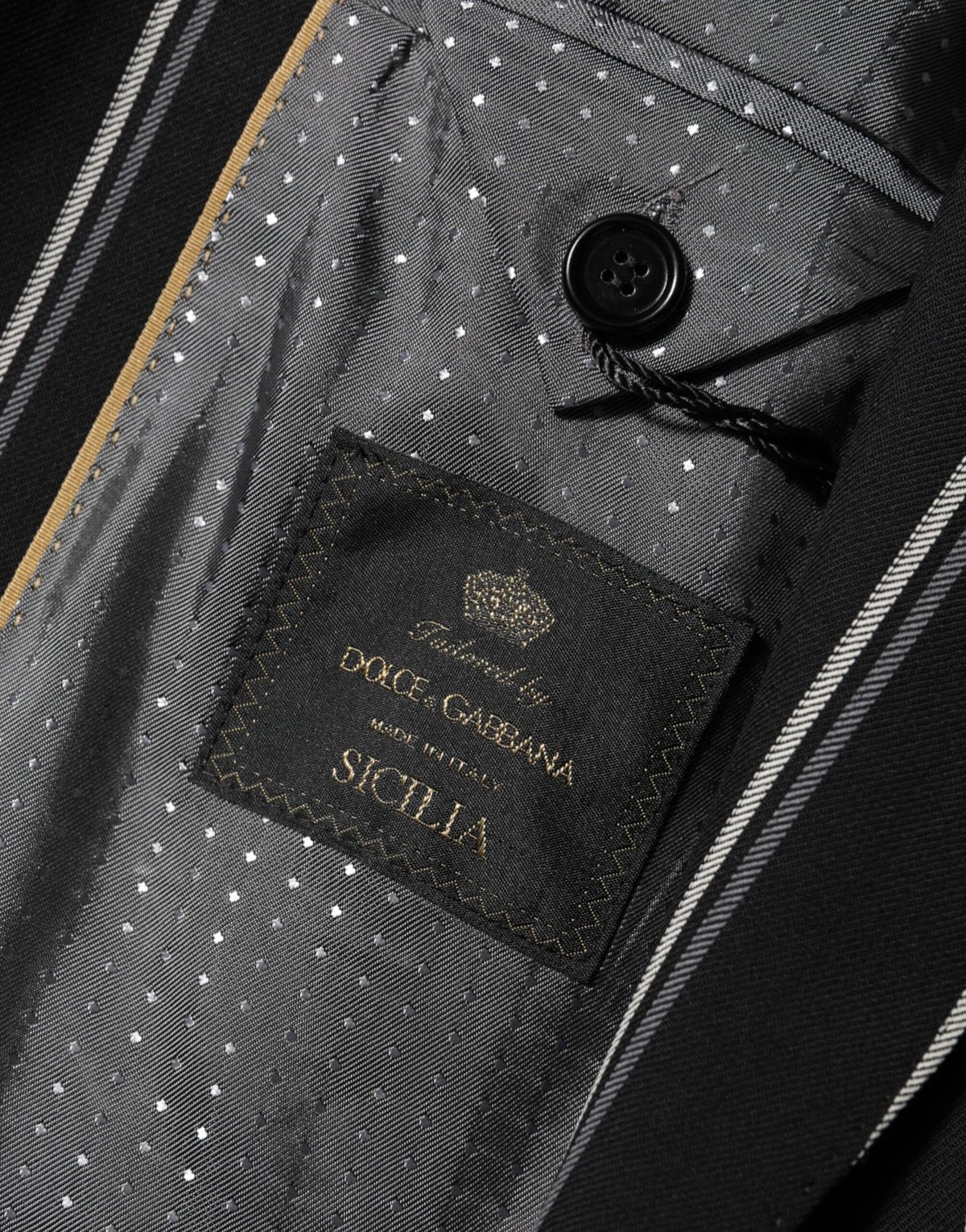 Dolce & Gabbana Zwarte Strepen SICILIA Pakblazer met 1 Knoop