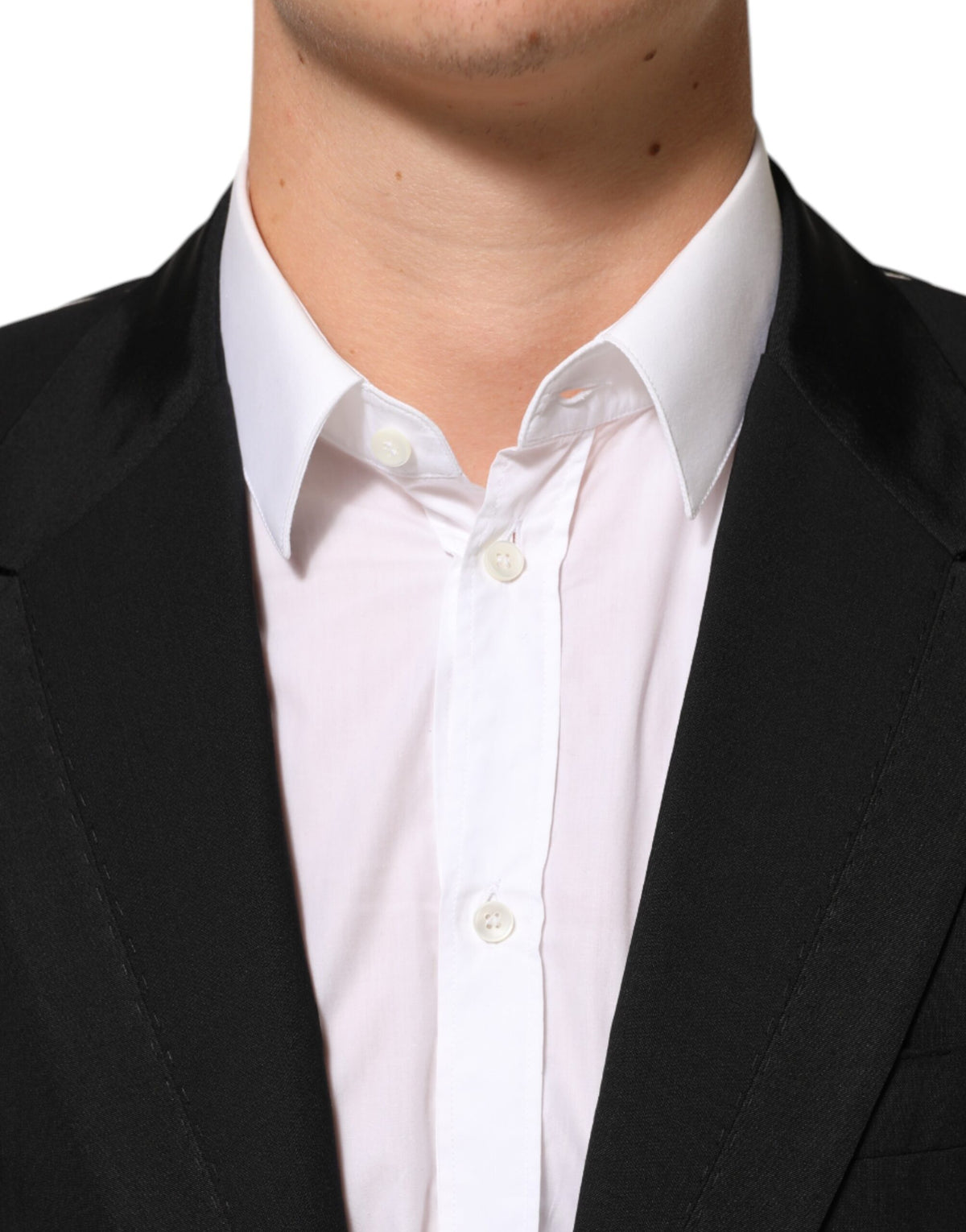 Dolce & Gabbana Zwart Wollen Kostuumjasje met 2 Knopen voor Heren