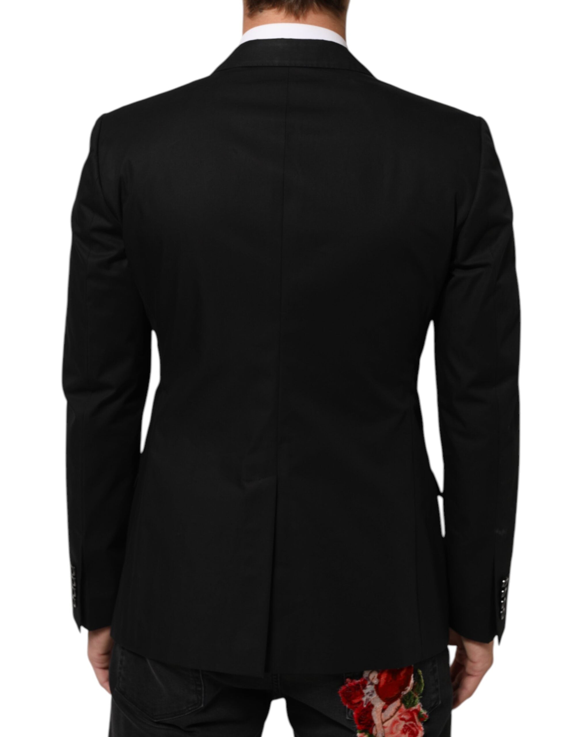 Dolce & Gabbana Schwarz Wolle 2 Knöpfe Anzug Männer Jacke Blazer