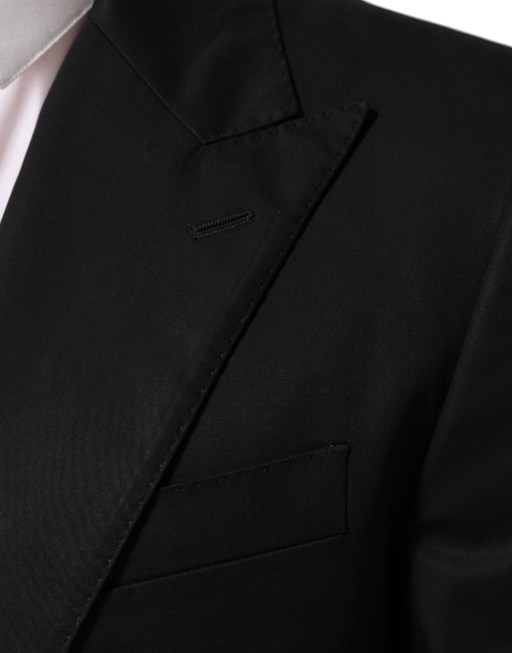 Dolce & Gabbana Zwart Wollen Kostuumjasje met 2 Knopen voor Heren