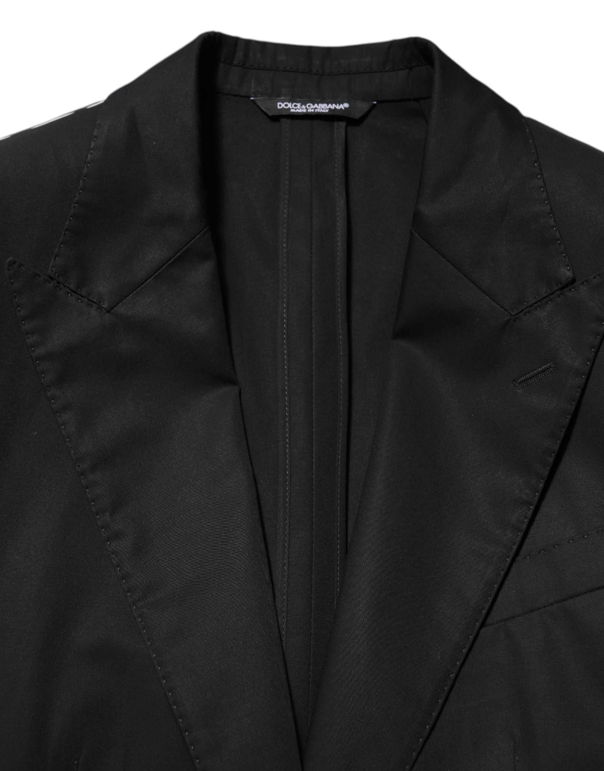 Dolce & Gabbana Schwarz Wolle 2 Knöpfe Anzug Männer Jacke Blazer