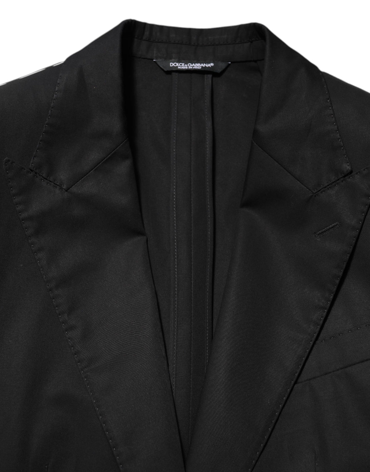 Dolce & Gabbana Zwart Wollen Kostuumjasje met 2 Knopen voor Heren