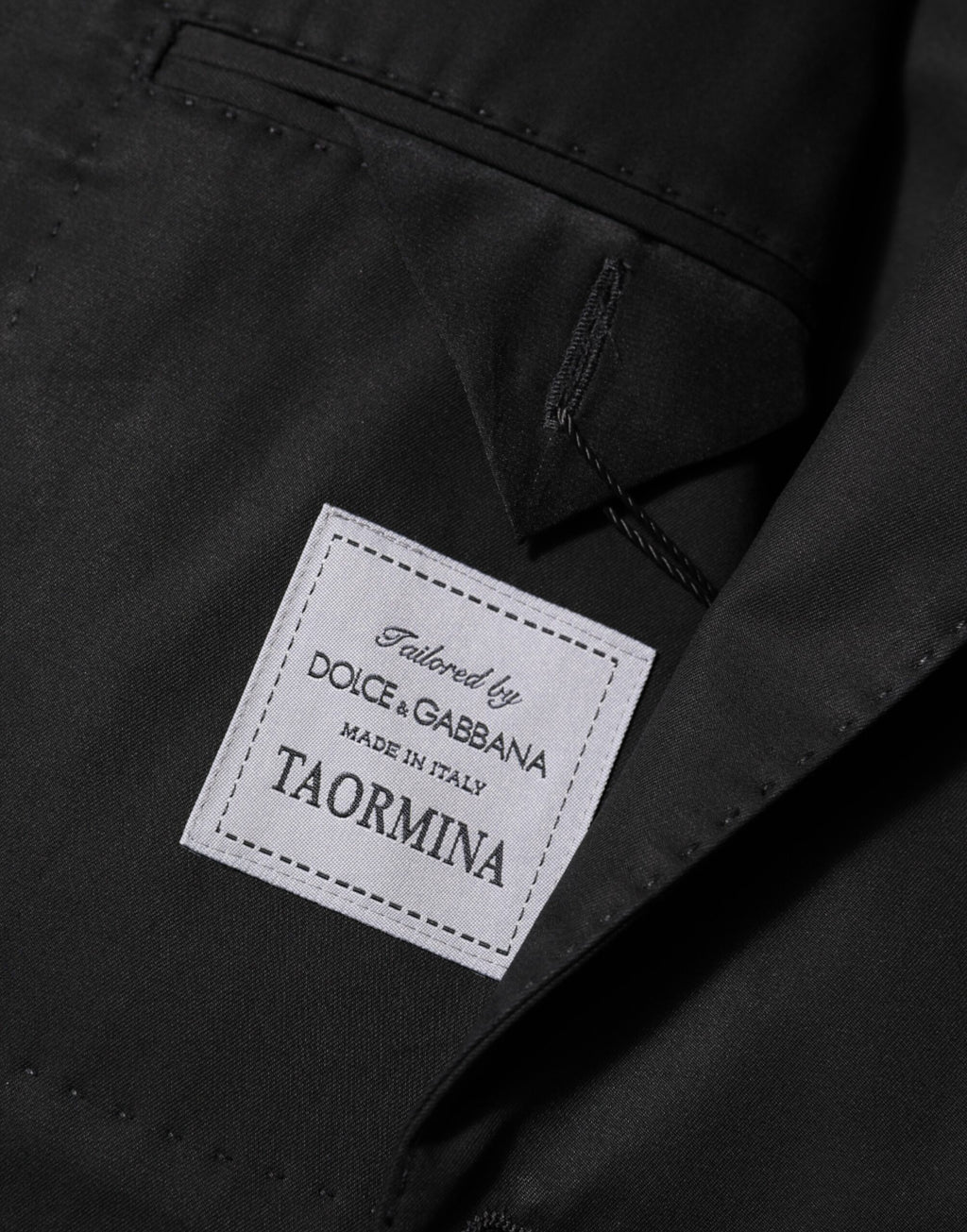 Dolce & Gabbana Zwart Wollen Kostuumjasje met 2 Knopen voor Heren