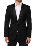 Dolce & Gabbana Zwart MARTINI 1-knoops Pak Jas Blazer