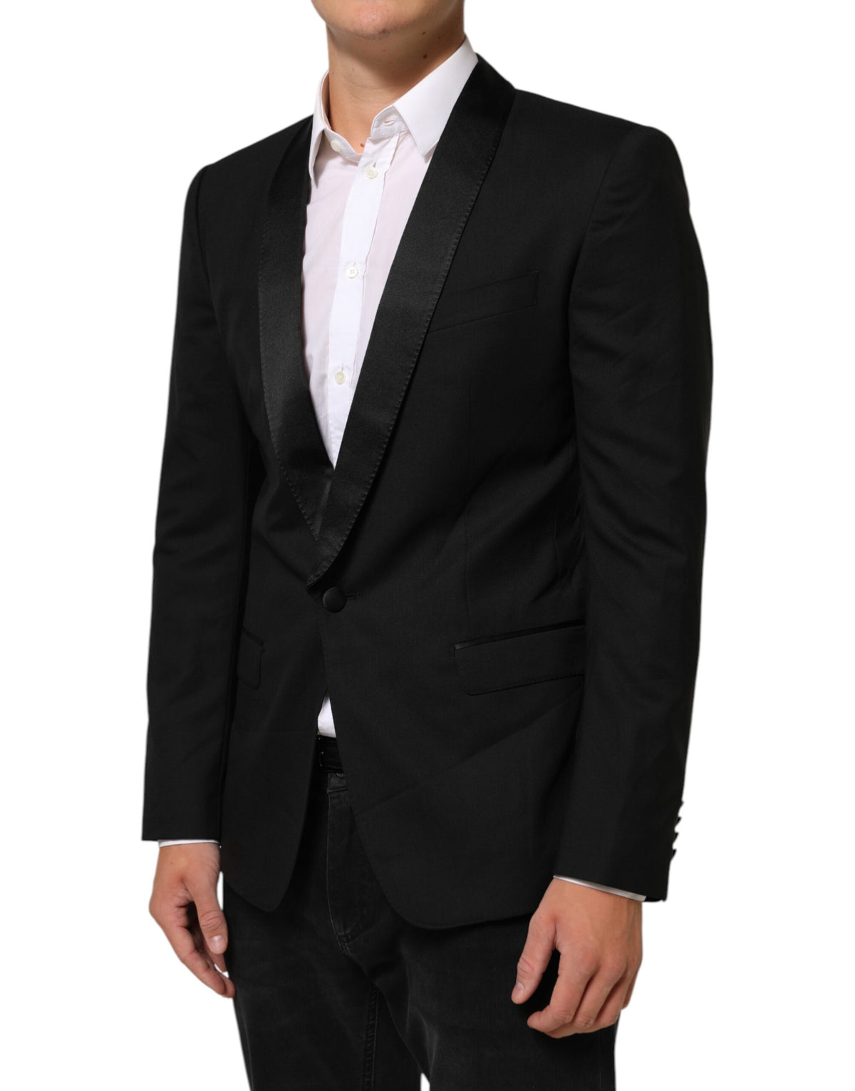 Dolce & Gabbana Zwart MARTINI 1-knoops Pak Jas Blazer