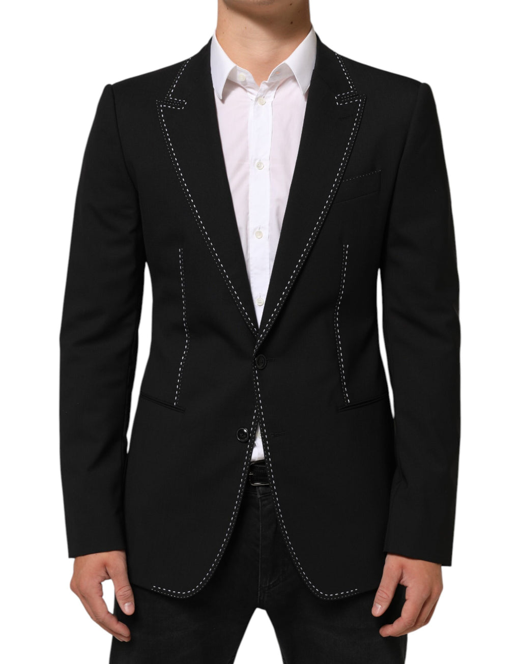 Dolce & Gabbana Schwarz SICILIA 2 Knöpfe Anzug Jacke Blazer