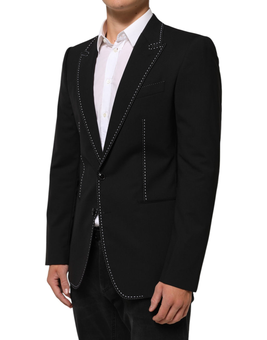 Dolce & Gabbana Schwarz SICILIA 2 Knöpfe Anzug Jacke Blazer