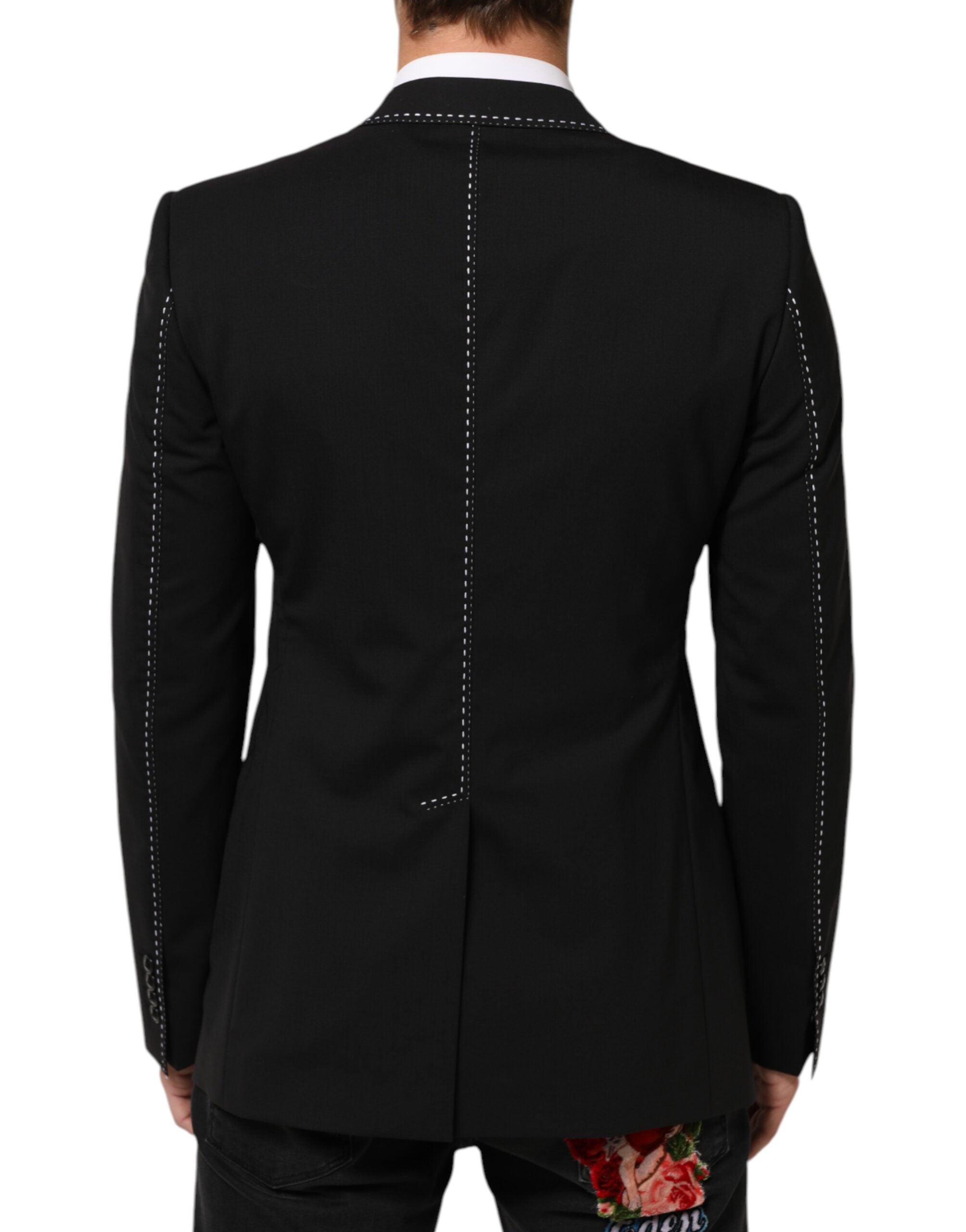 Dolce & Gabbana Schwarz SICILIA 2 Knöpfe Anzug Jacke Blazer