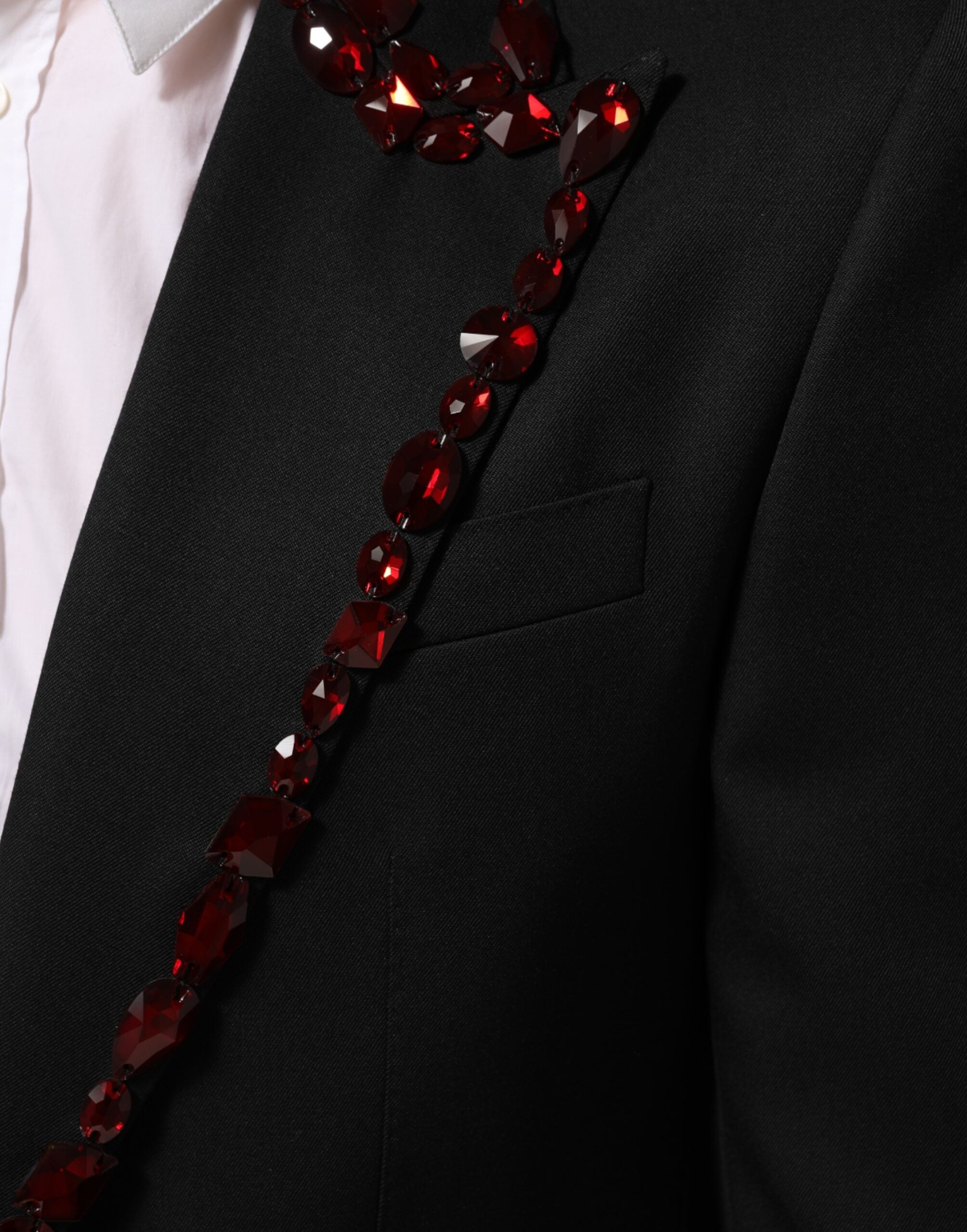 Dolce & Gabbana Schwarzer SICILIA Blazer für Männer mit Kristallverzierung