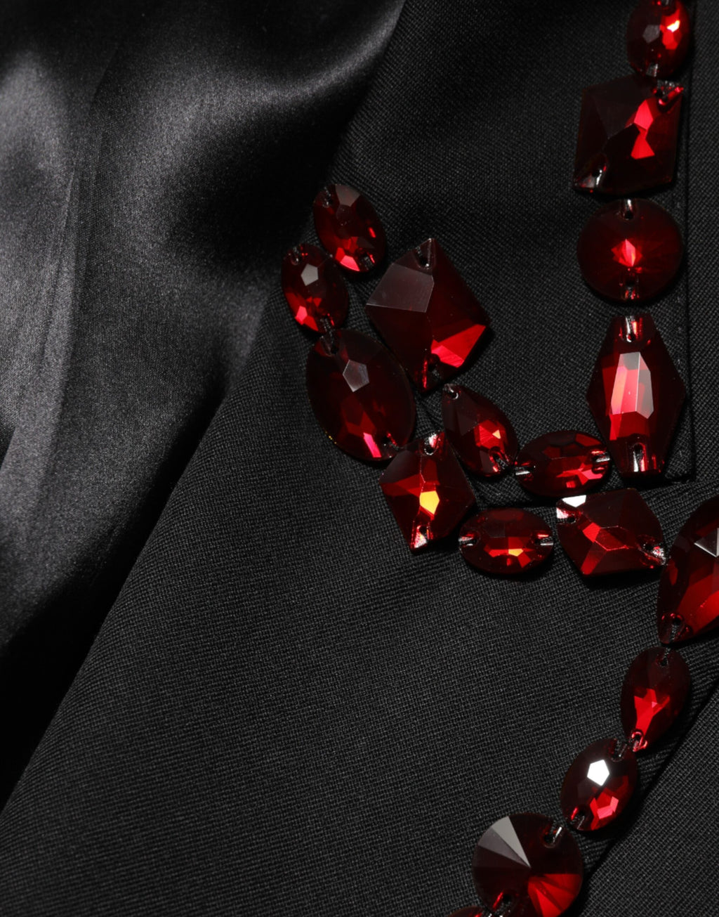 Dolce & Gabbana Schwarzer SICILIA Blazer für Männer mit Kristallverzierung