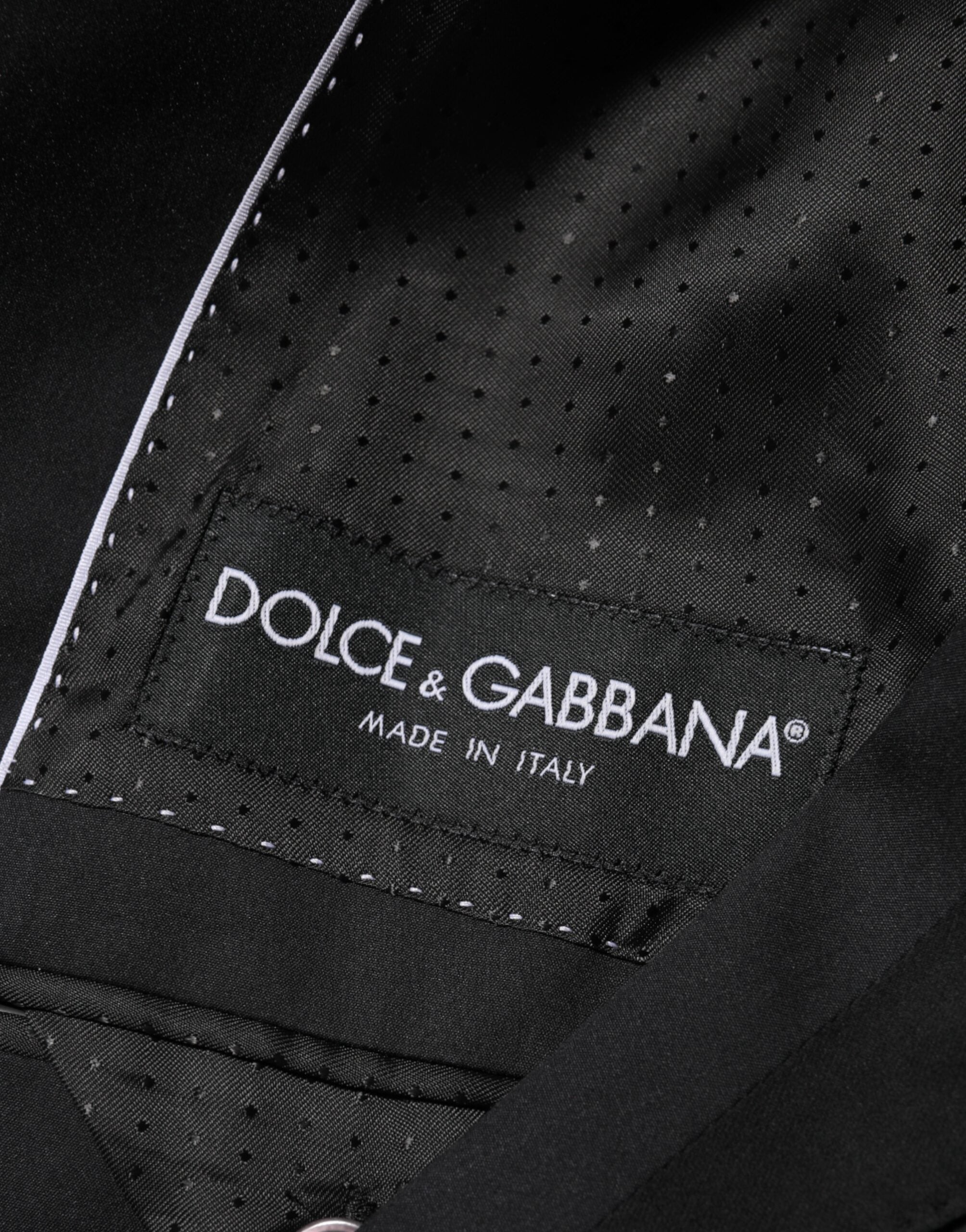 Dolce & Gabbana Schwarz Baumwolle 2 Knöpfe Anzug Jacke Blazer