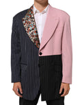 Dolce & Gabbana Multicolor Patchwork Enkele Rij Knopen Jas Blazer
