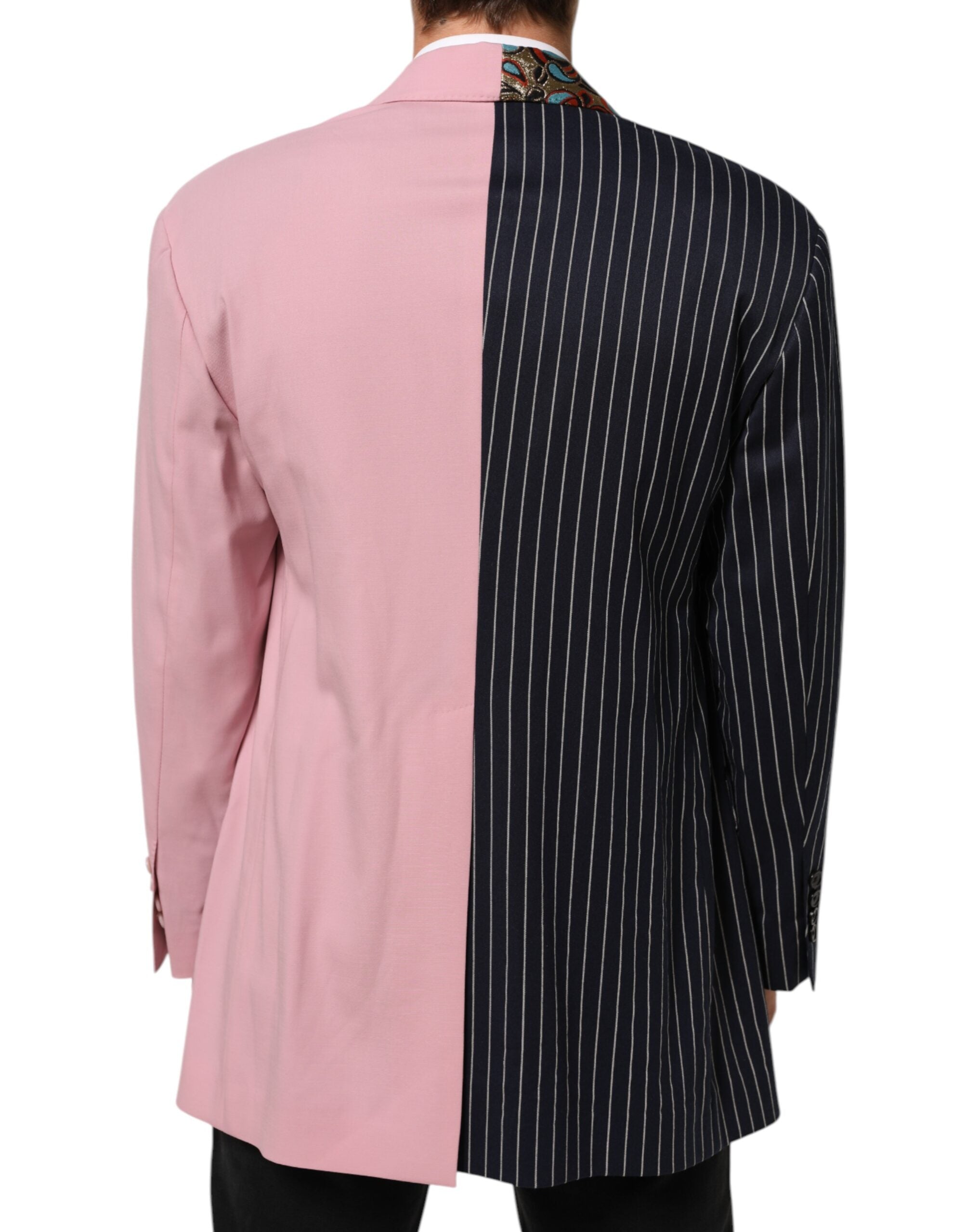 Dolce & Gabbana Multicolor Patchwork einreihige Jacke Blazer