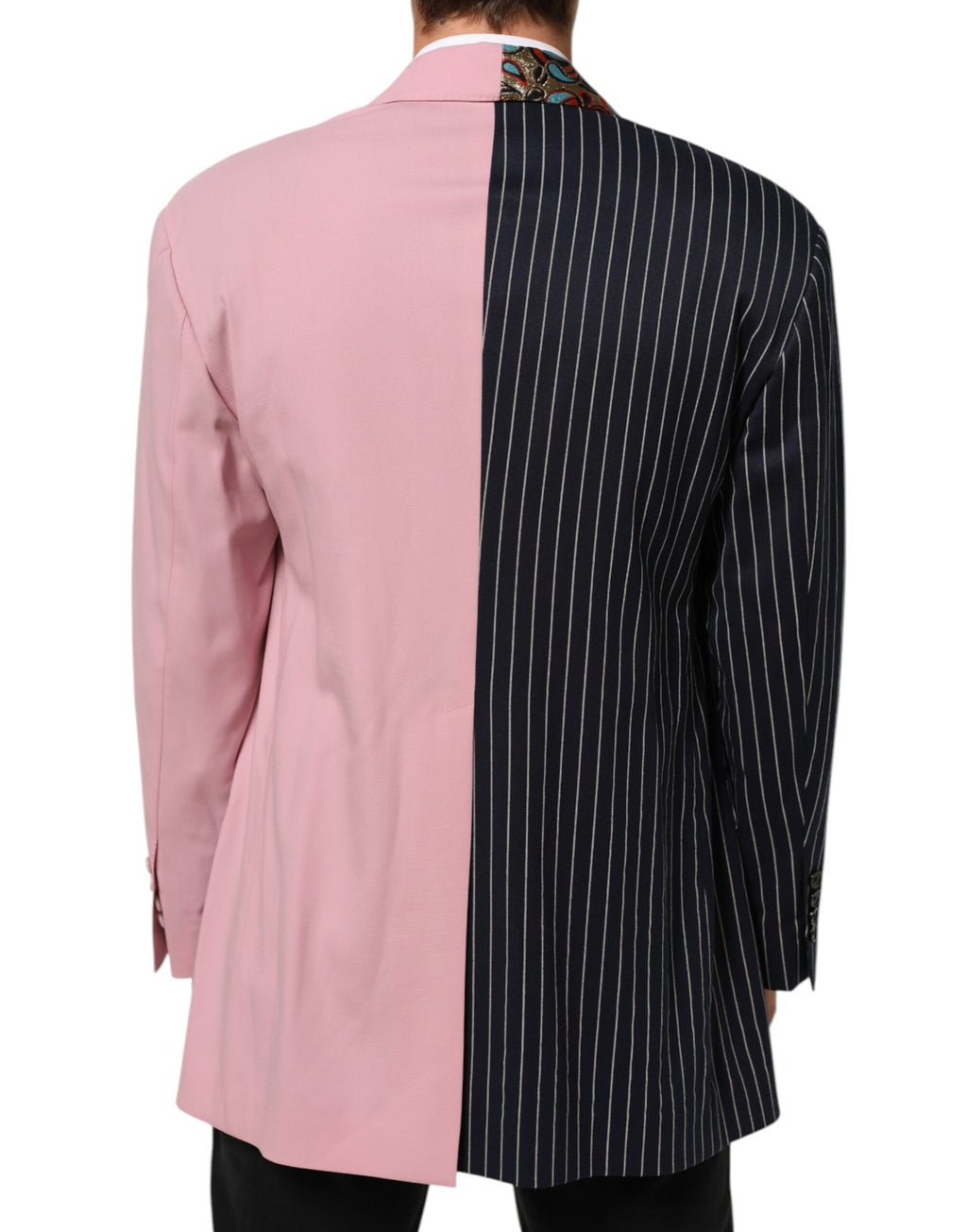 Dolce & Gabbana Multicolor Patchwork Enkele Rij Knopen Jas Blazer