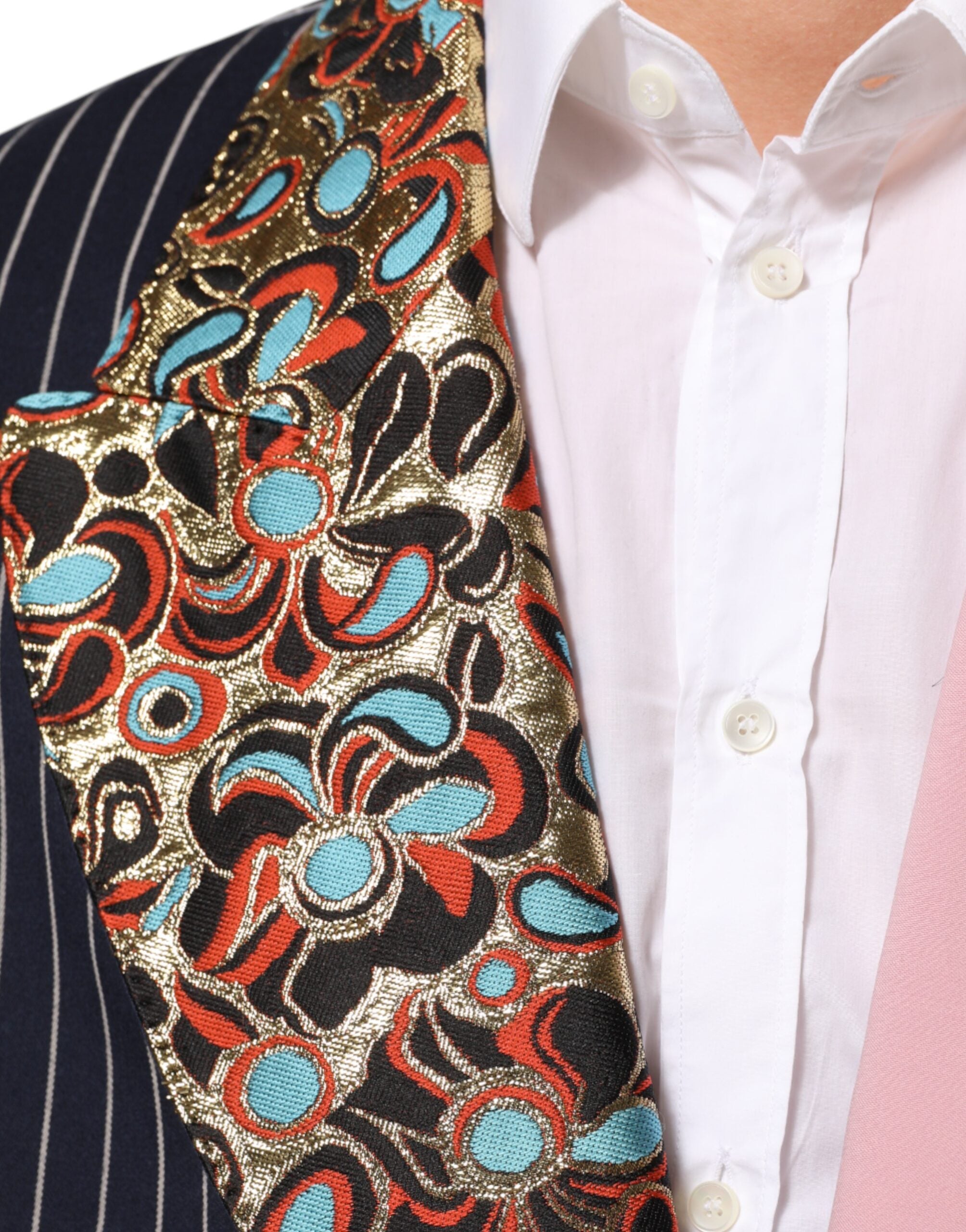 Dolce & Gabbana Multicolor Patchwork einreihige Jacke Blazer