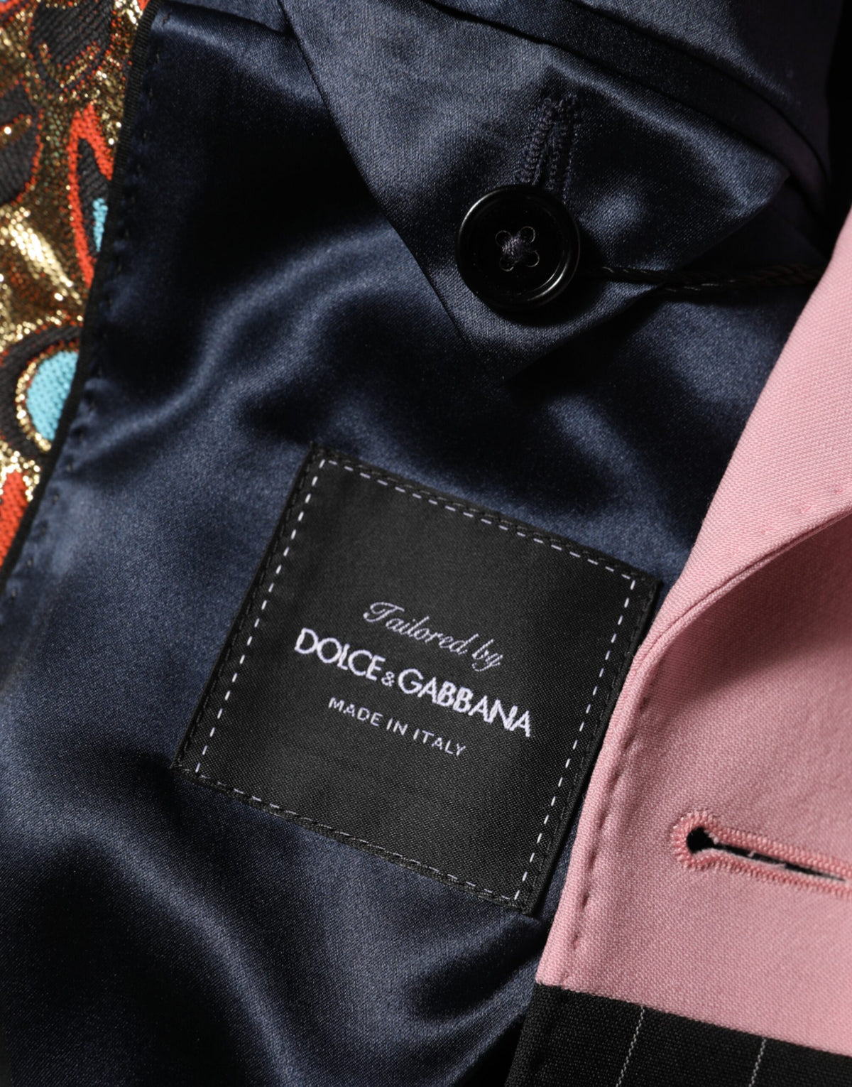 Dolce & Gabbana Multicolor Patchwork Enkele Rij Knopen Jas Blazer