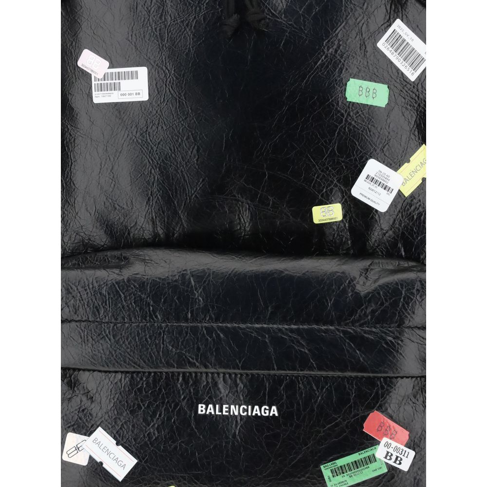 Balenciaga Explorer Backpack mit bedruckten Aufklebern