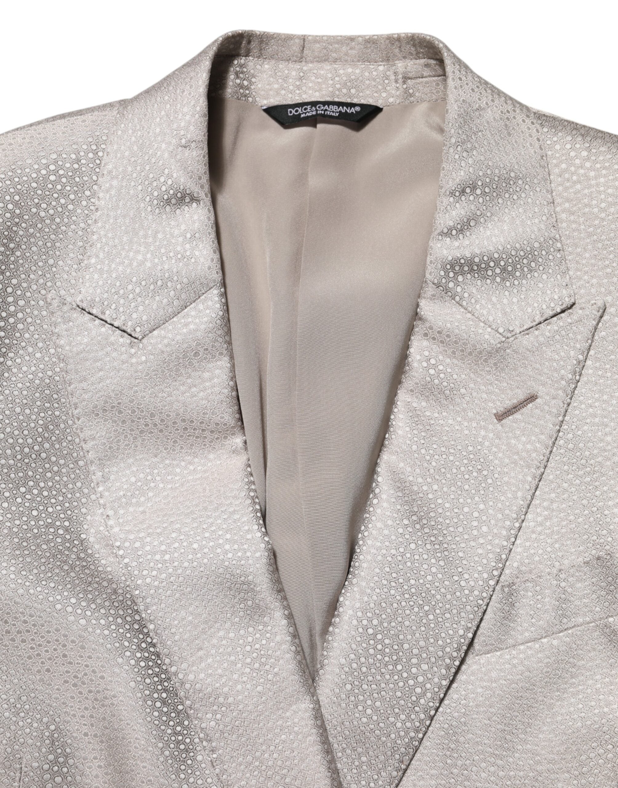 Dolce & Gabbana Beige MARTINI Zweireihiger Anzug-Blazer