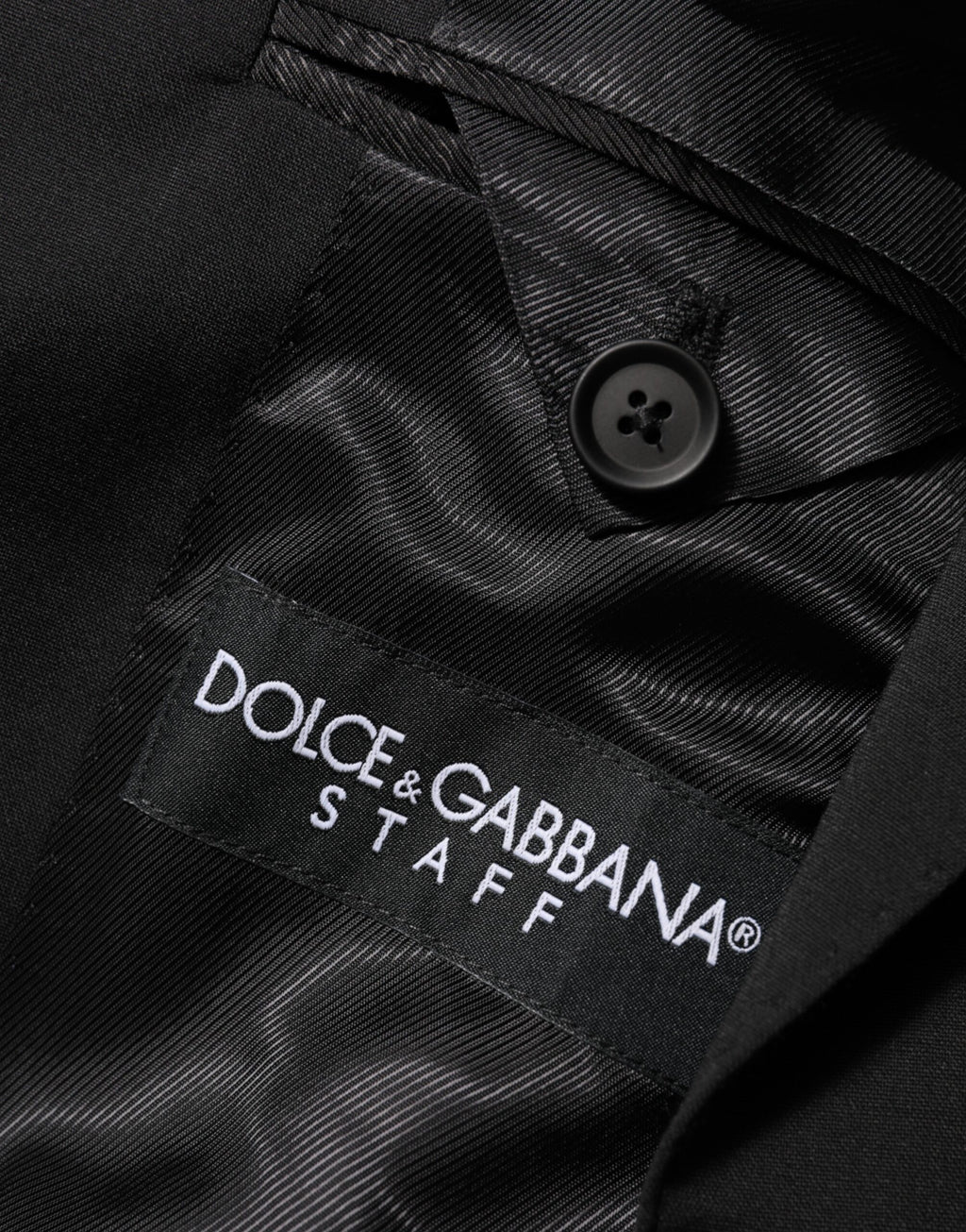Dolce & Gabbana Schwarz STAFF 2 Knöpfe Anzug Jacke Blazer