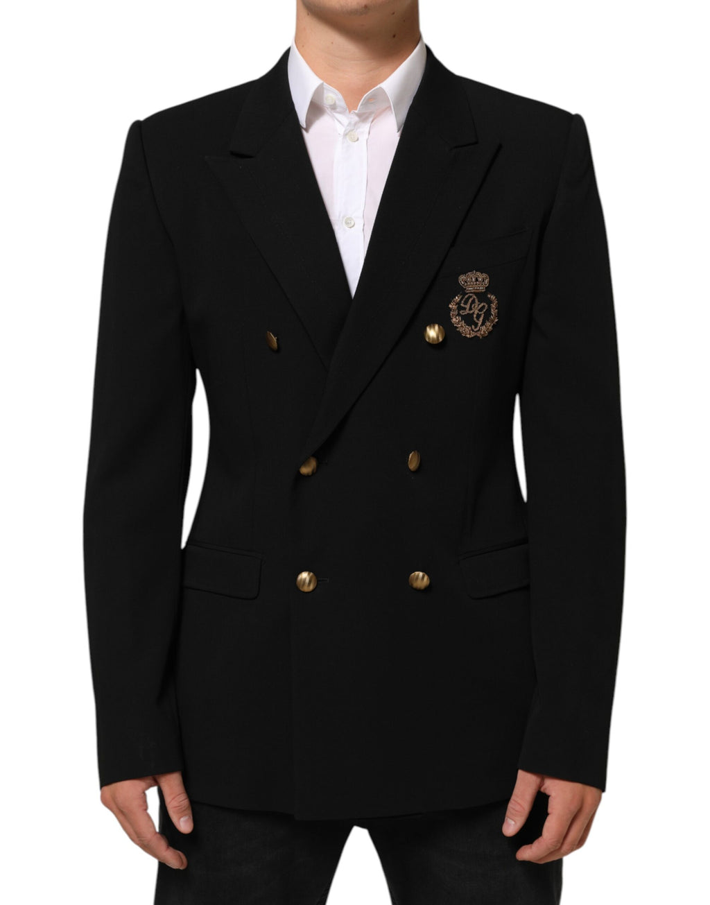 Dolce & Gabbana Schwarz Wolle 2 Knöpfe Anzug Männer Jacke Blazer