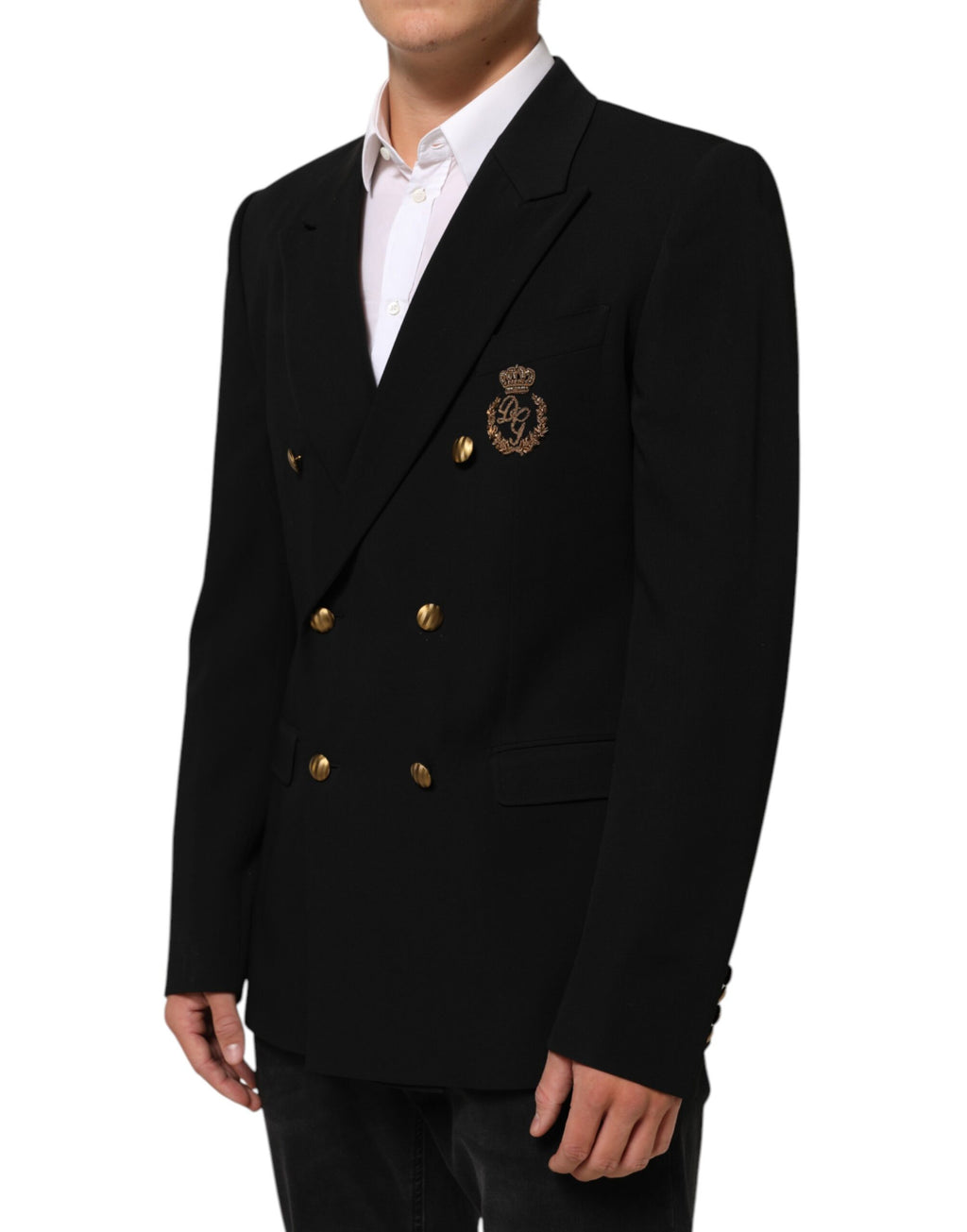 Dolce & Gabbana Schwarz Wolle 2 Knöpfe Anzug Männer Jacke Blazer