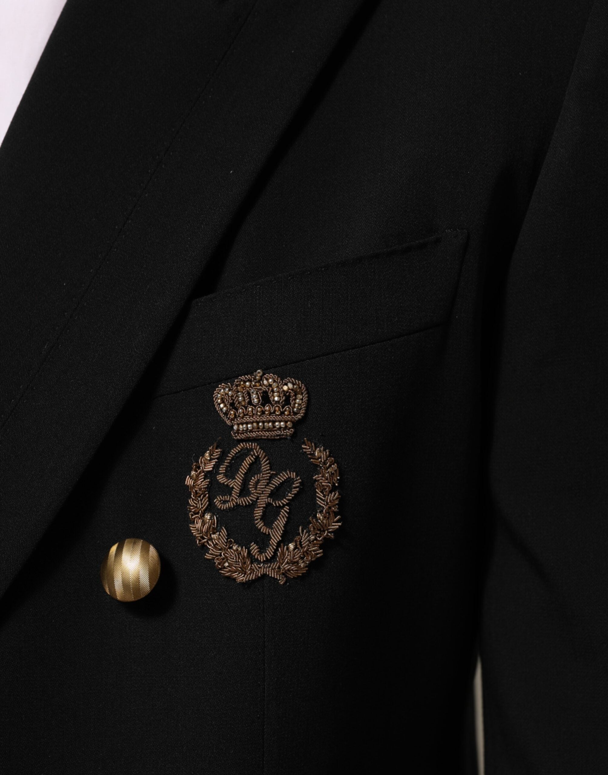 Dolce & Gabbana Schwarz Wolle 2 Knöpfe Anzug Männer Jacke Blazer