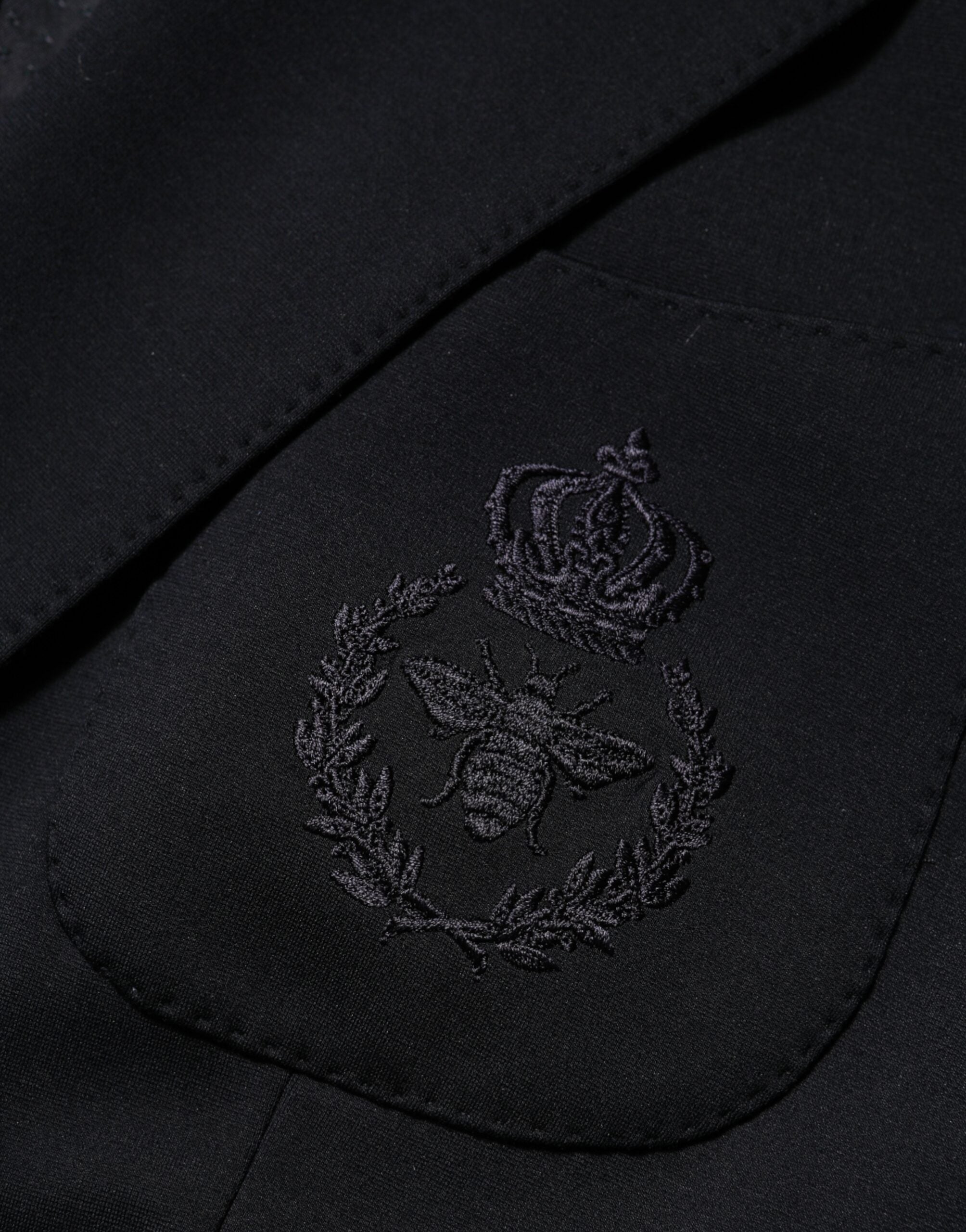 Dolce & Gabbana Schwarzer Viskose 2 Knöpfe Anzug Jacke Blazer