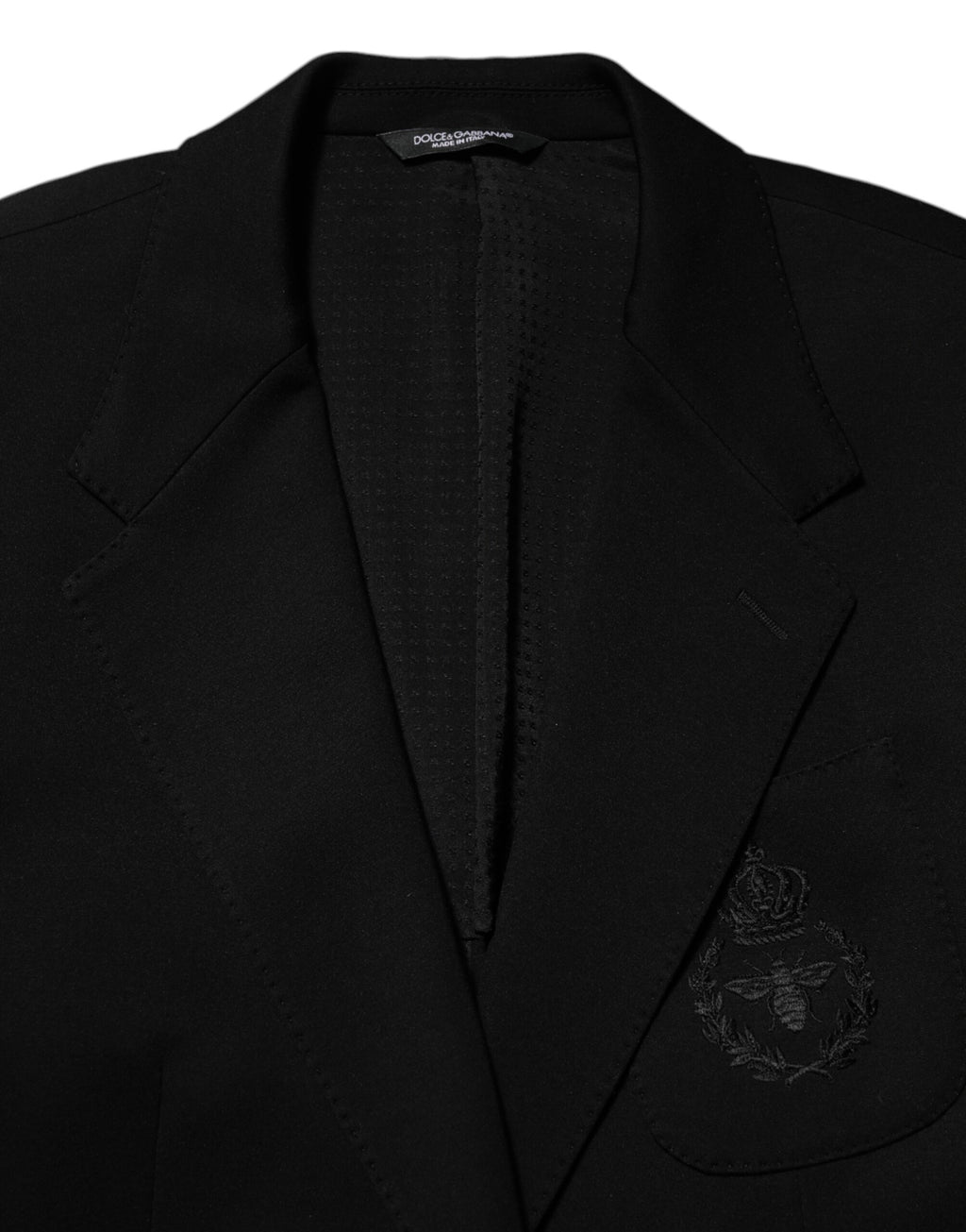 Dolce & Gabbana Schwarzer Viskose 2 Knöpfe Anzug Jacke Blazer